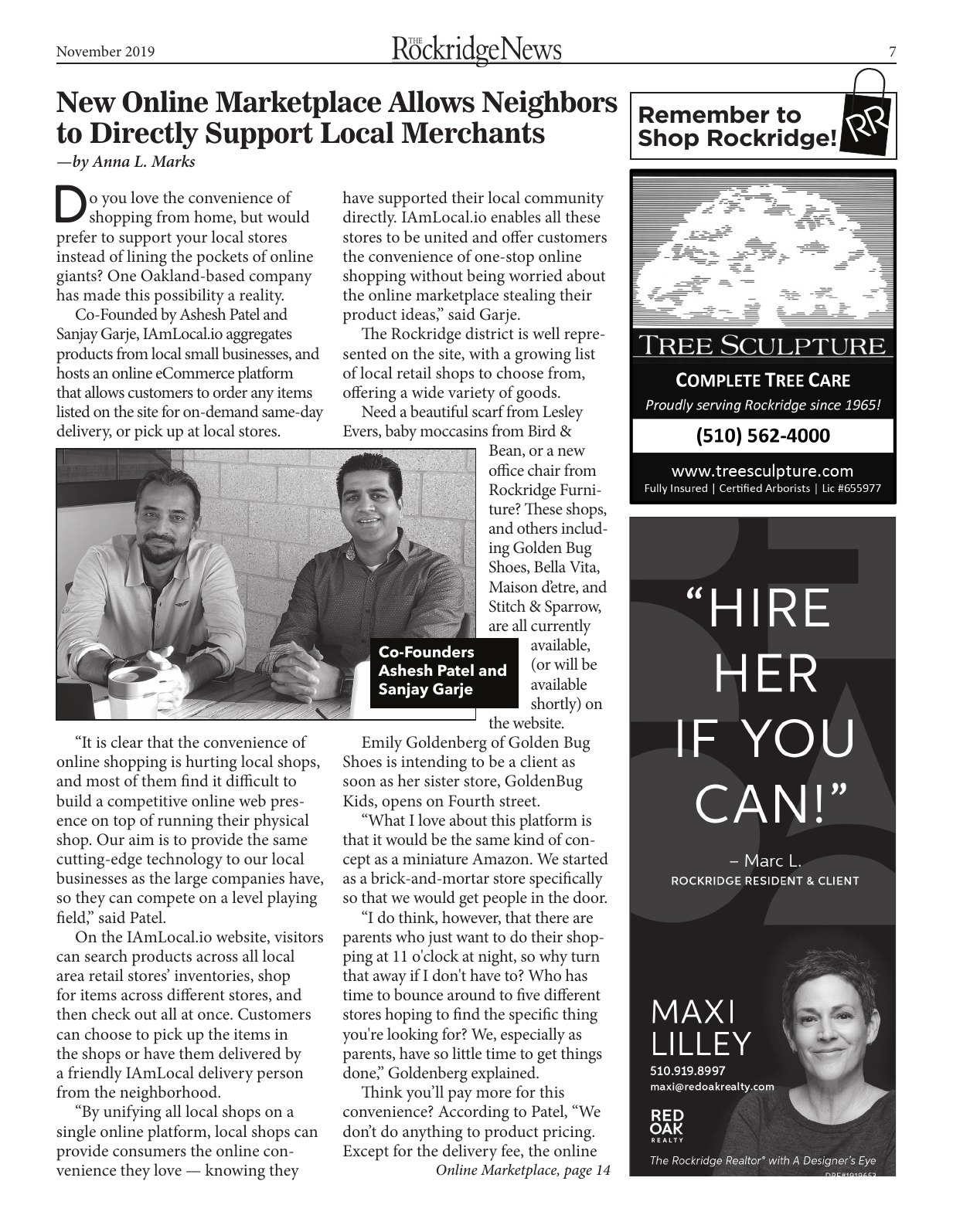 Click to zoom in The Rockridge News, November 2019, page 7