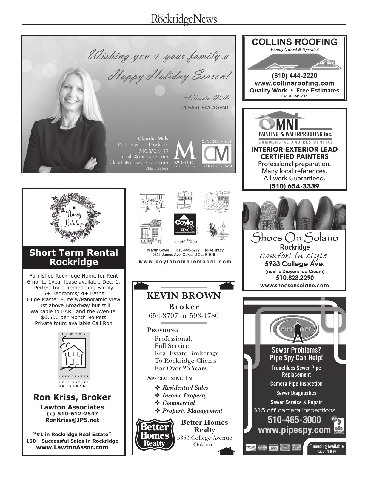 Click to zoom in The Rockridge News, December 2019, page 16