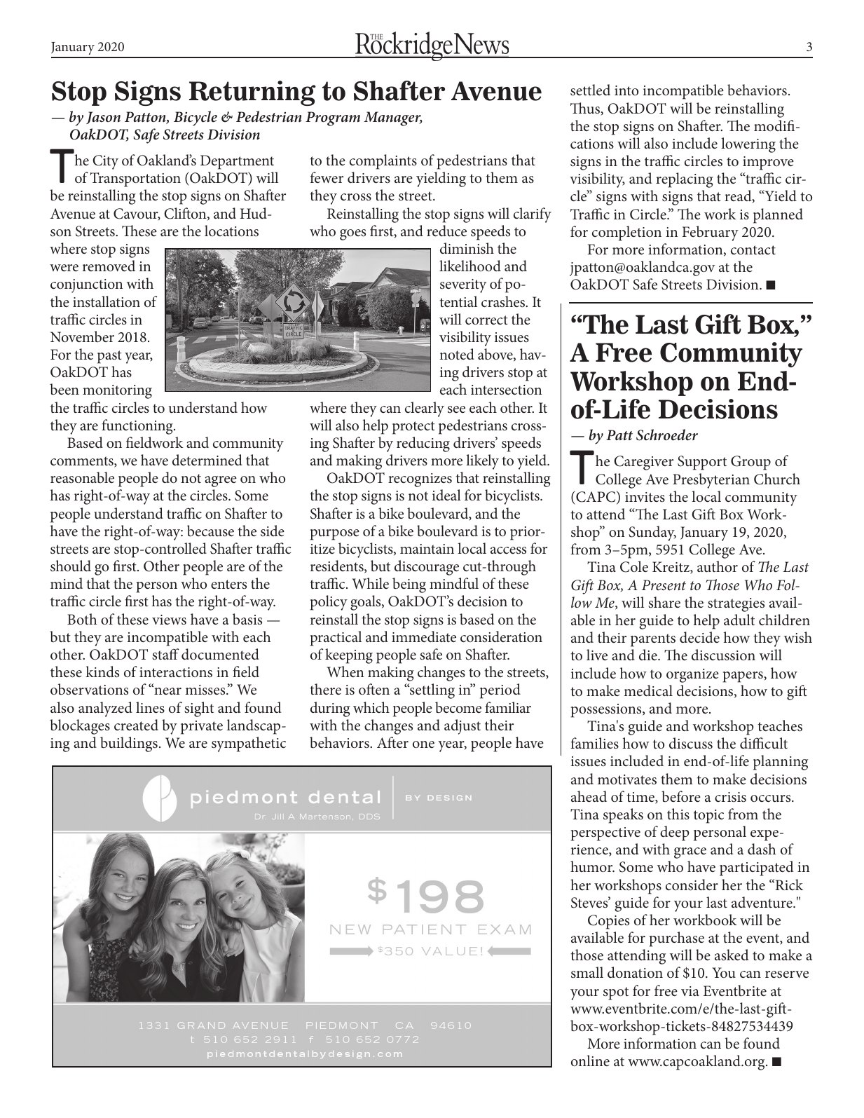 Click to zoom in The Rockridge News, January 2020, page 3