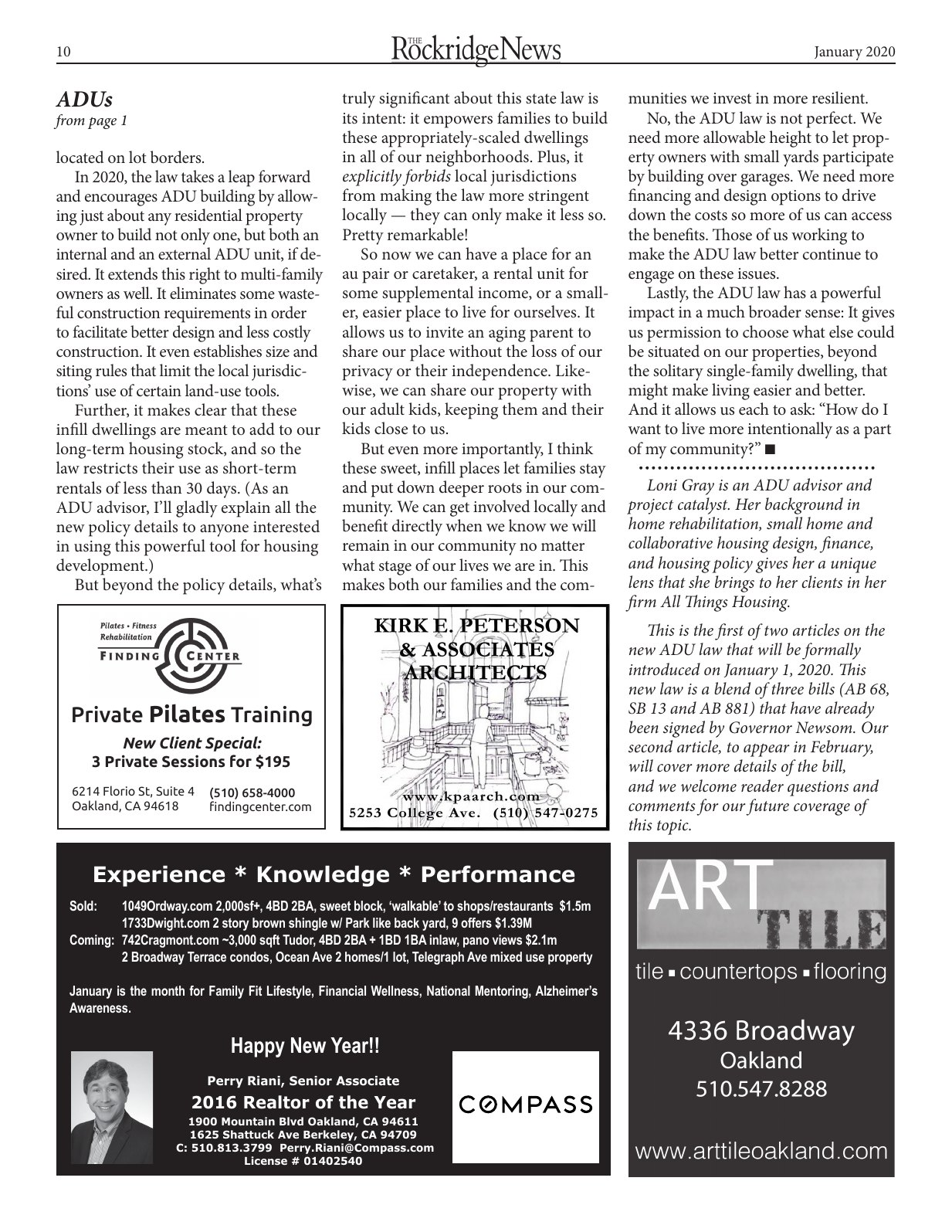 Click to zoom in The Rockridge News, January 2020, page 10