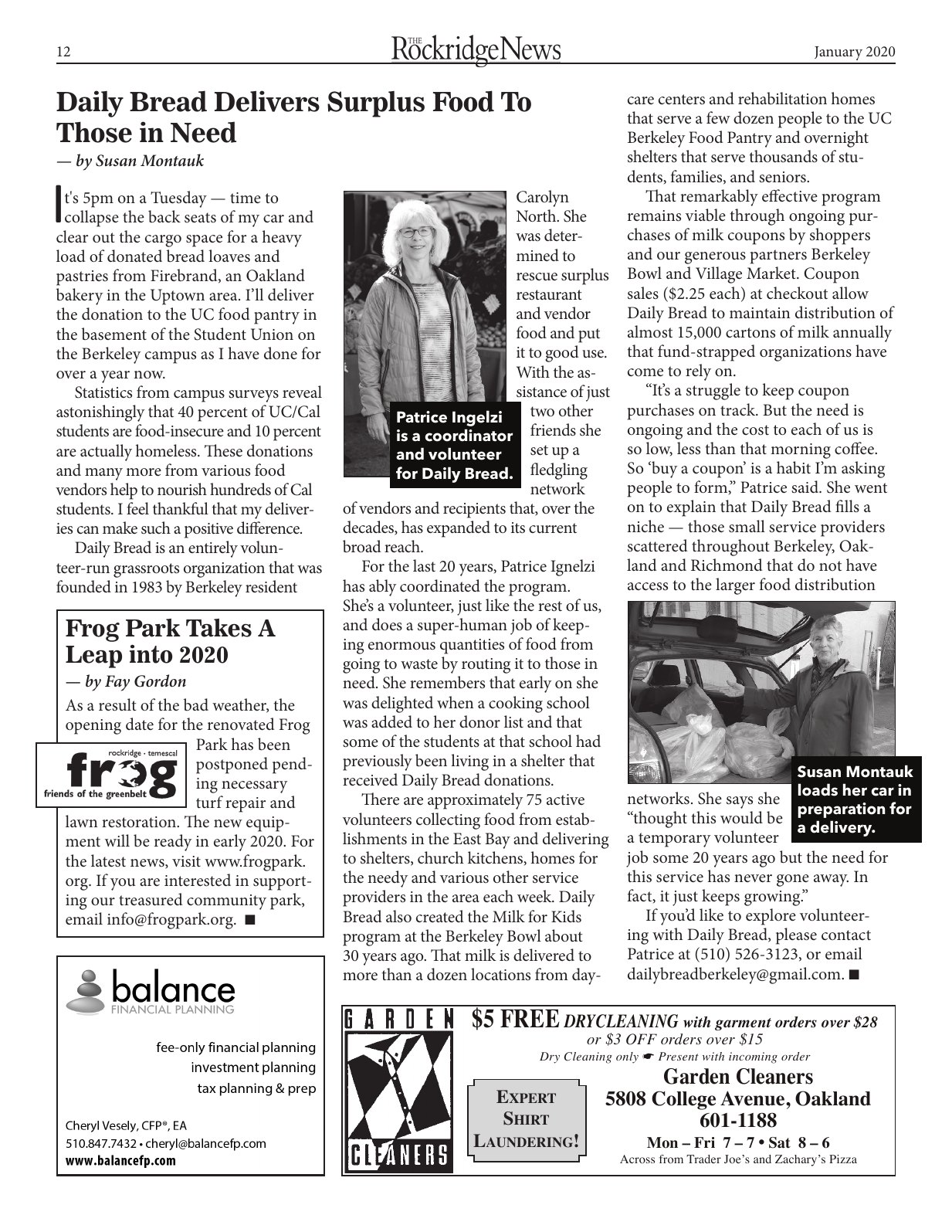 The Rockridge News, January 2020, page 12