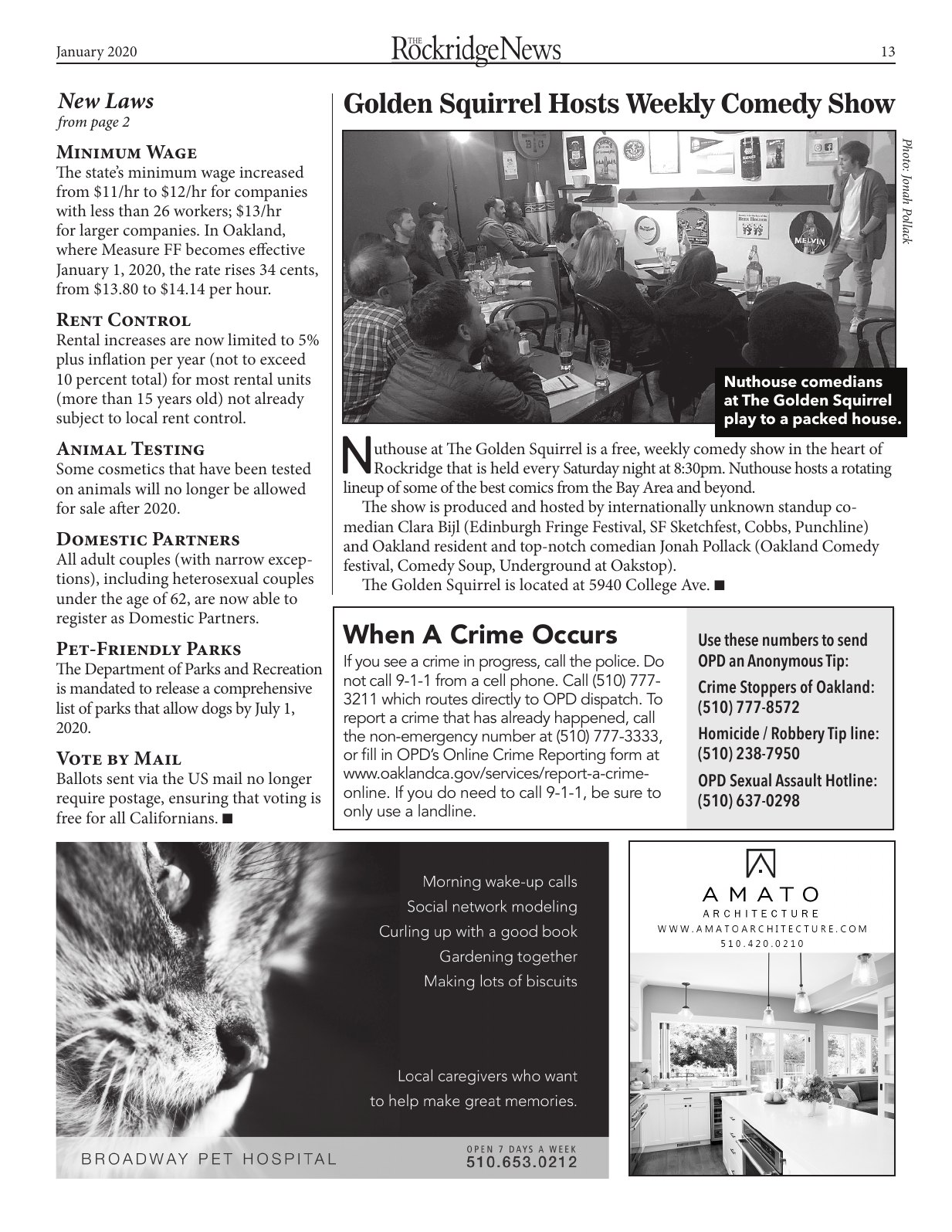 The Rockridge News, January 2020, page 13