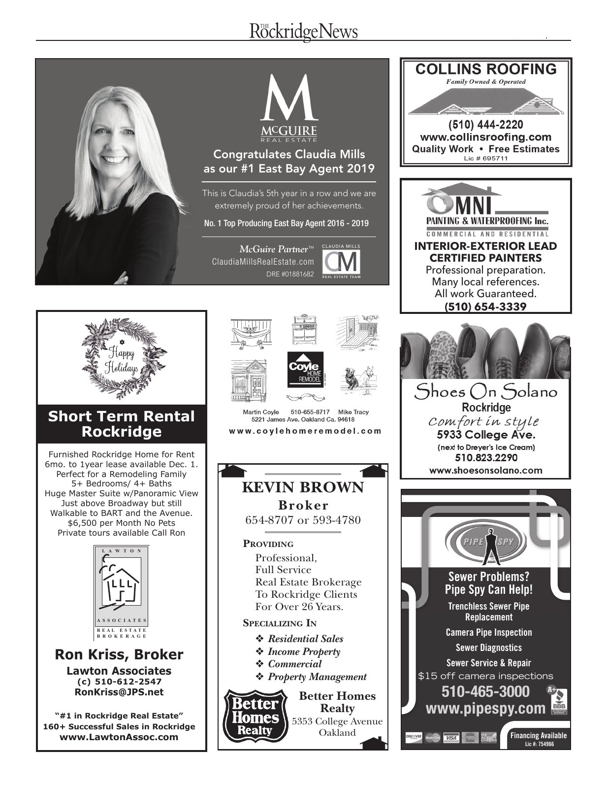 Click to zoom in The Rockridge News, January 2020, page 16
