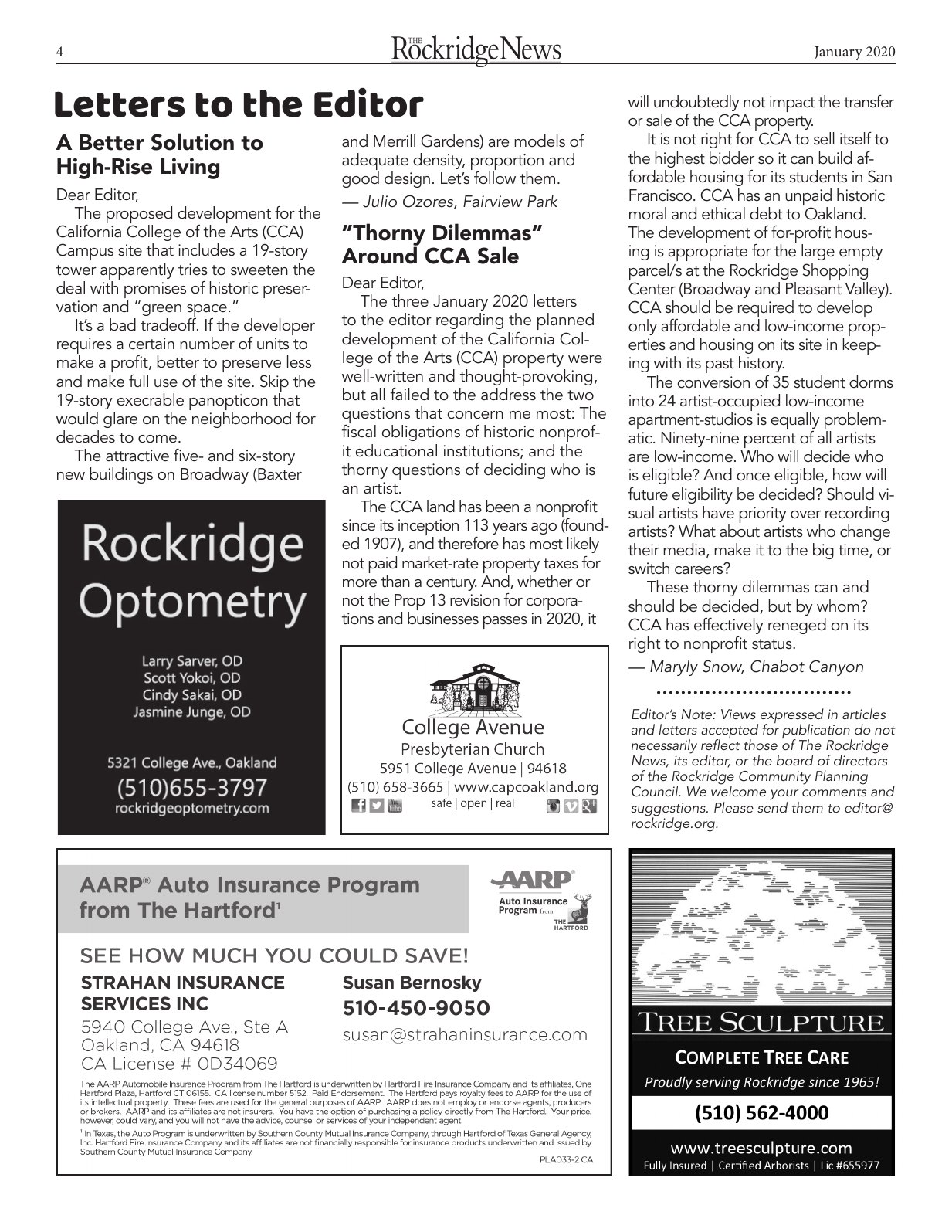 Click to zoom in The Rockridge News, February 2020, page 4