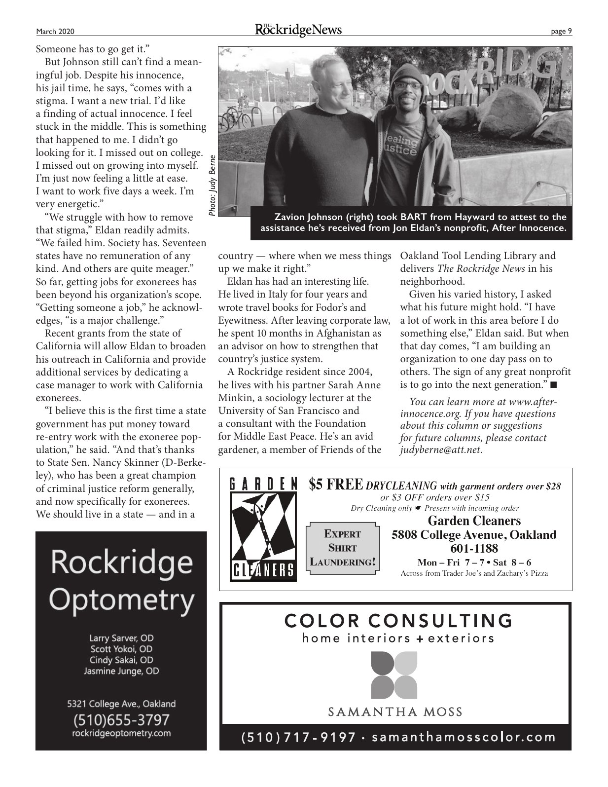 Click to zoom in The Rockridge News, March 2020, page 9