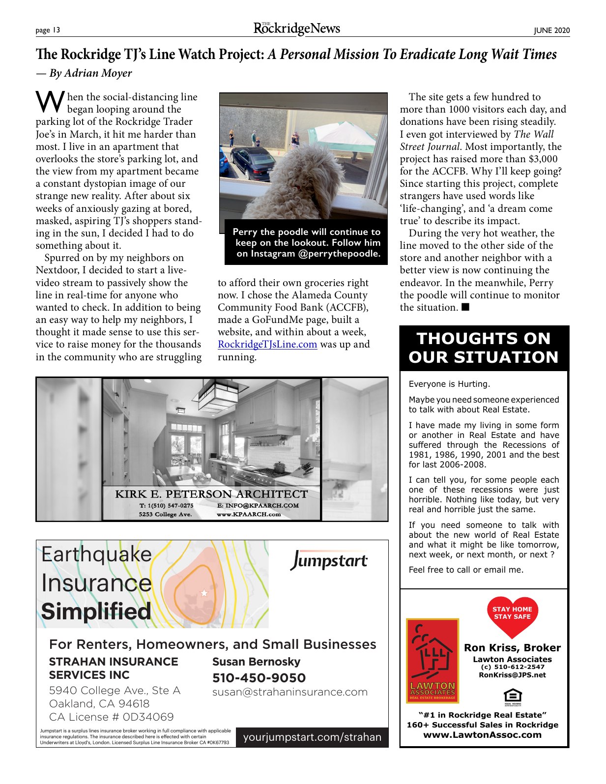 Click to zoom in The Rockridge News, June 2020, page 13