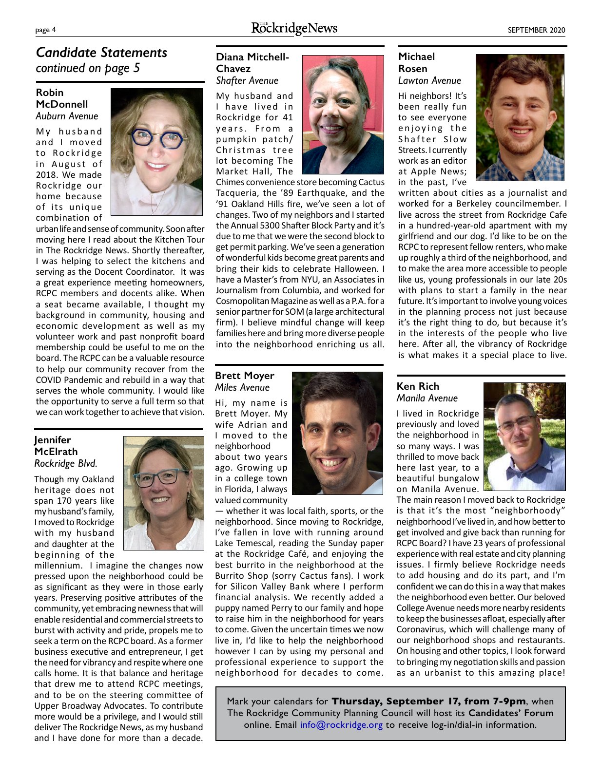Click to zoom in The Rockridge News, September 2020, page 4