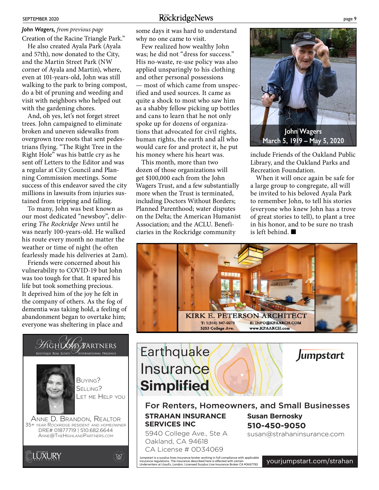 Click to zoom in The Rockridge News, September 2020, page 9