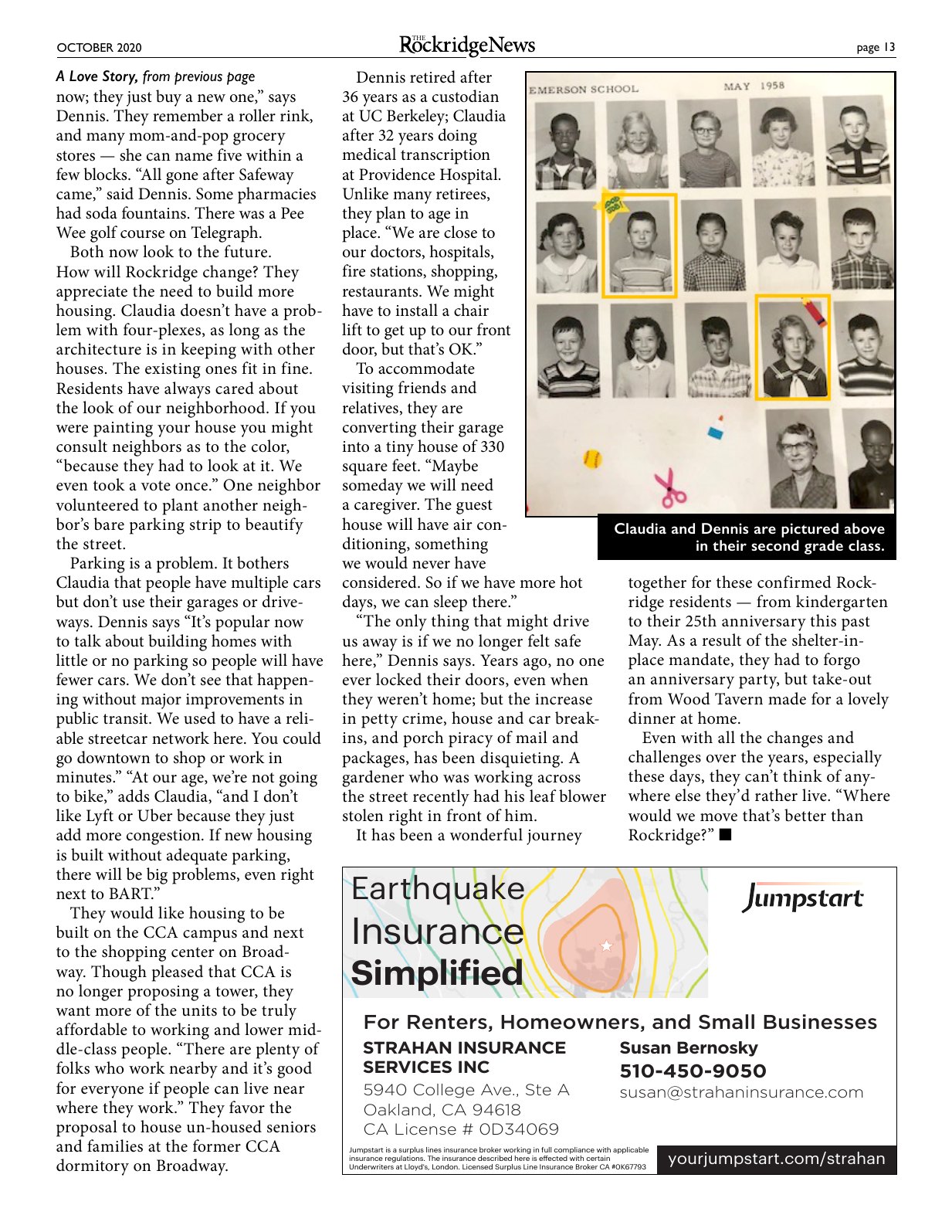 Click to zoom in The Rockridge News, October 2020, page 13