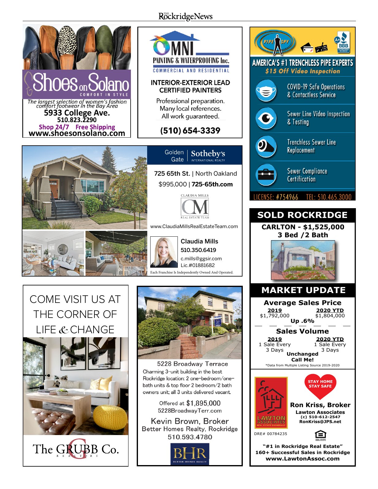 Click to zoom in The Rockridge News, October 2020, page 16