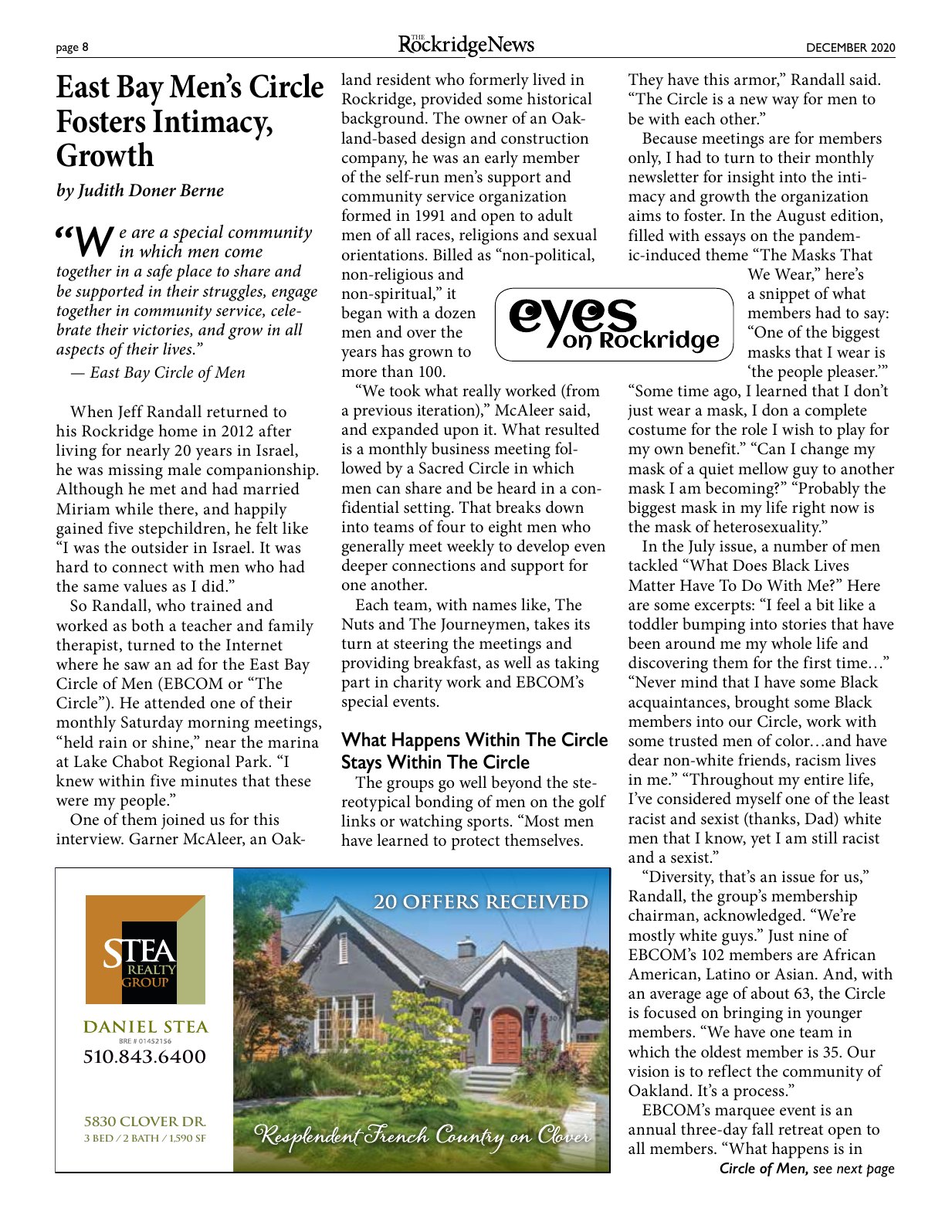 Click to zoom in The Rockridge News, December 2020, page 8