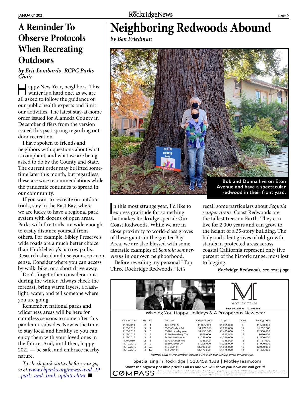 Click to zoom in The Rockridge News, January 2021, page 5