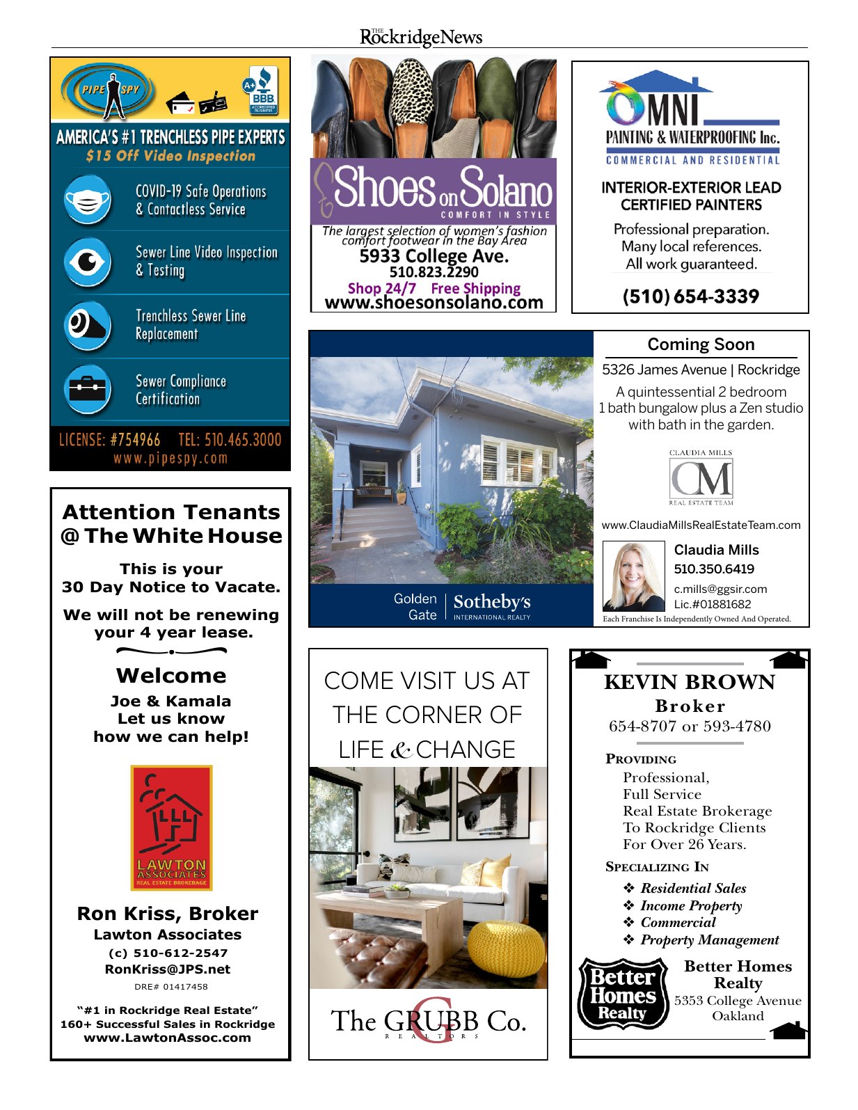 Click to zoom in The Rockridge News, January 2021, page 16