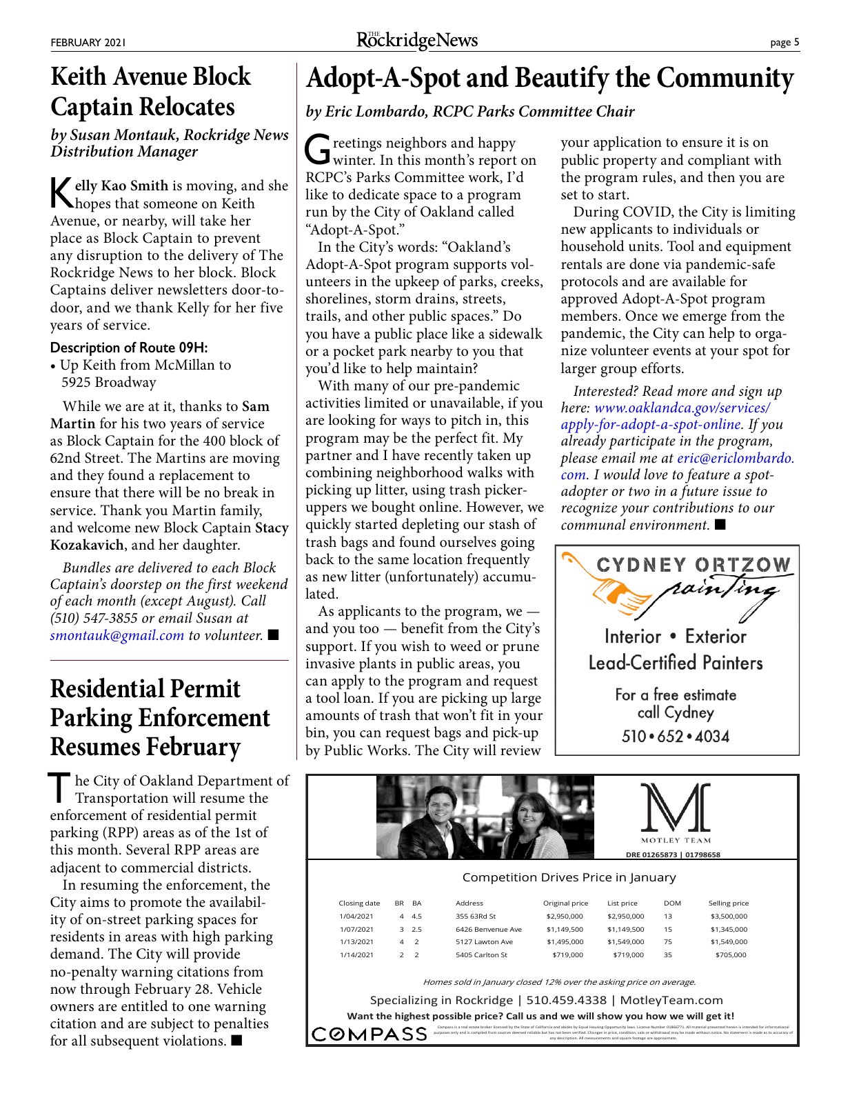 Click to zoom in The Rockridge News, February 2021, page 5