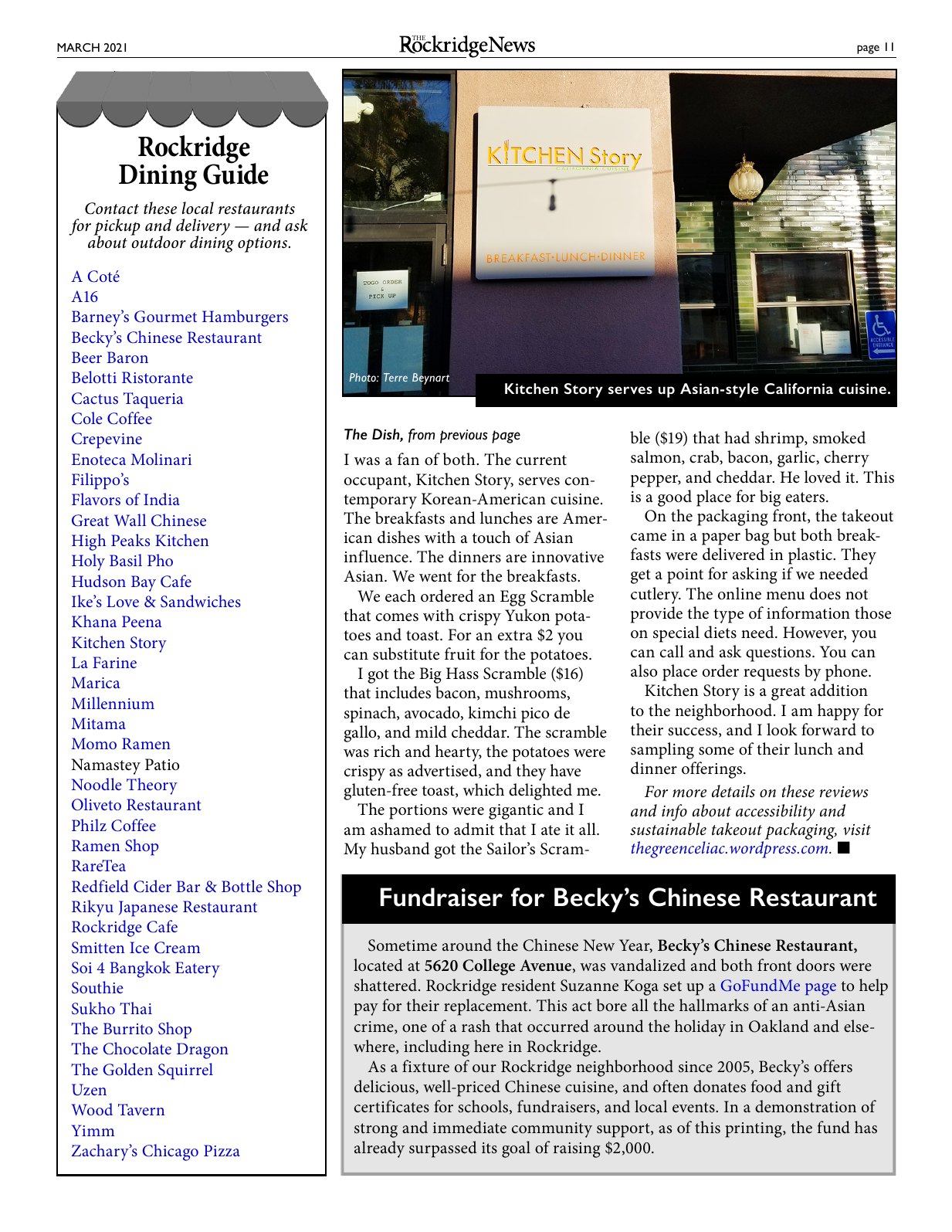 The Rockridge News, March 2021, page 11