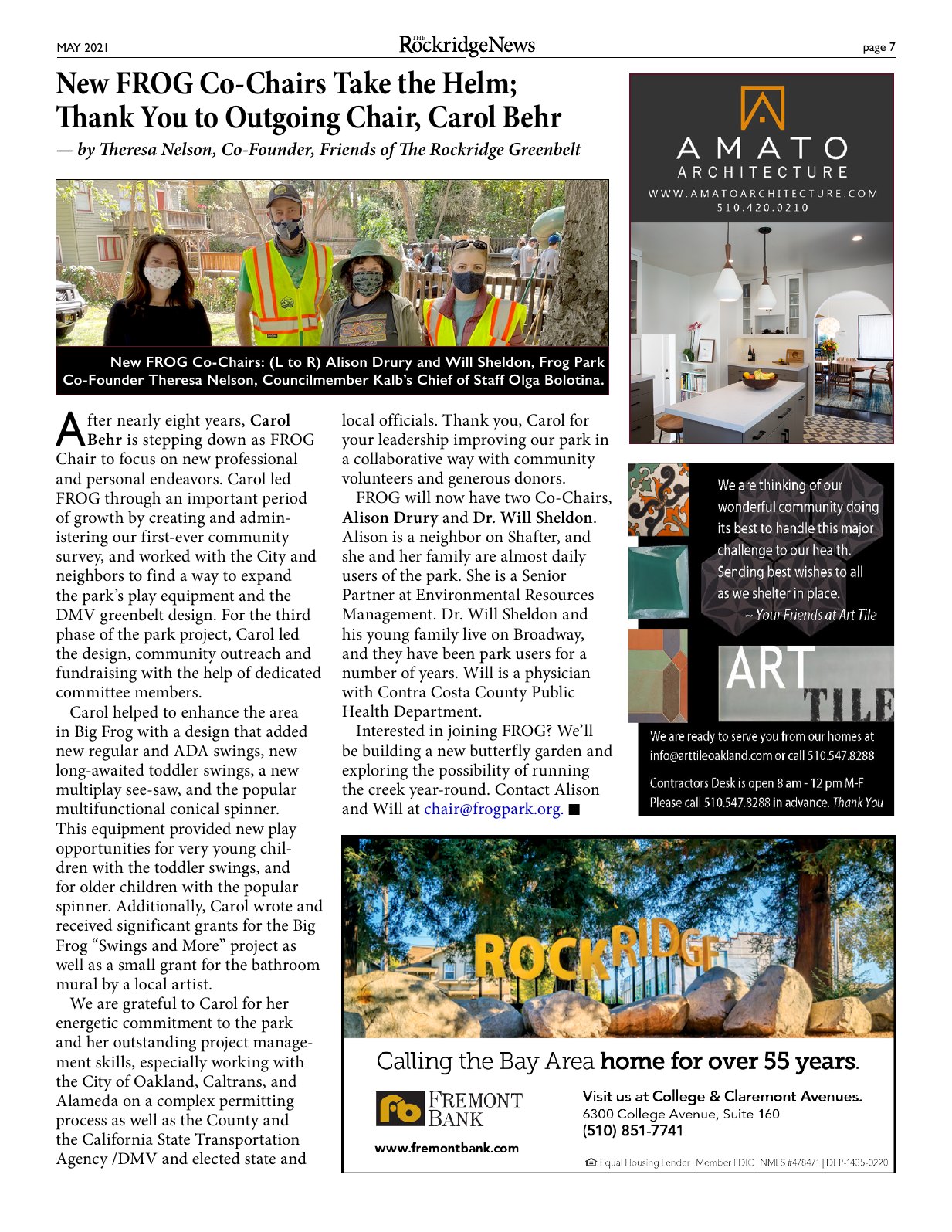 Click to zoom in The Rockridge News, May 2021, page 7