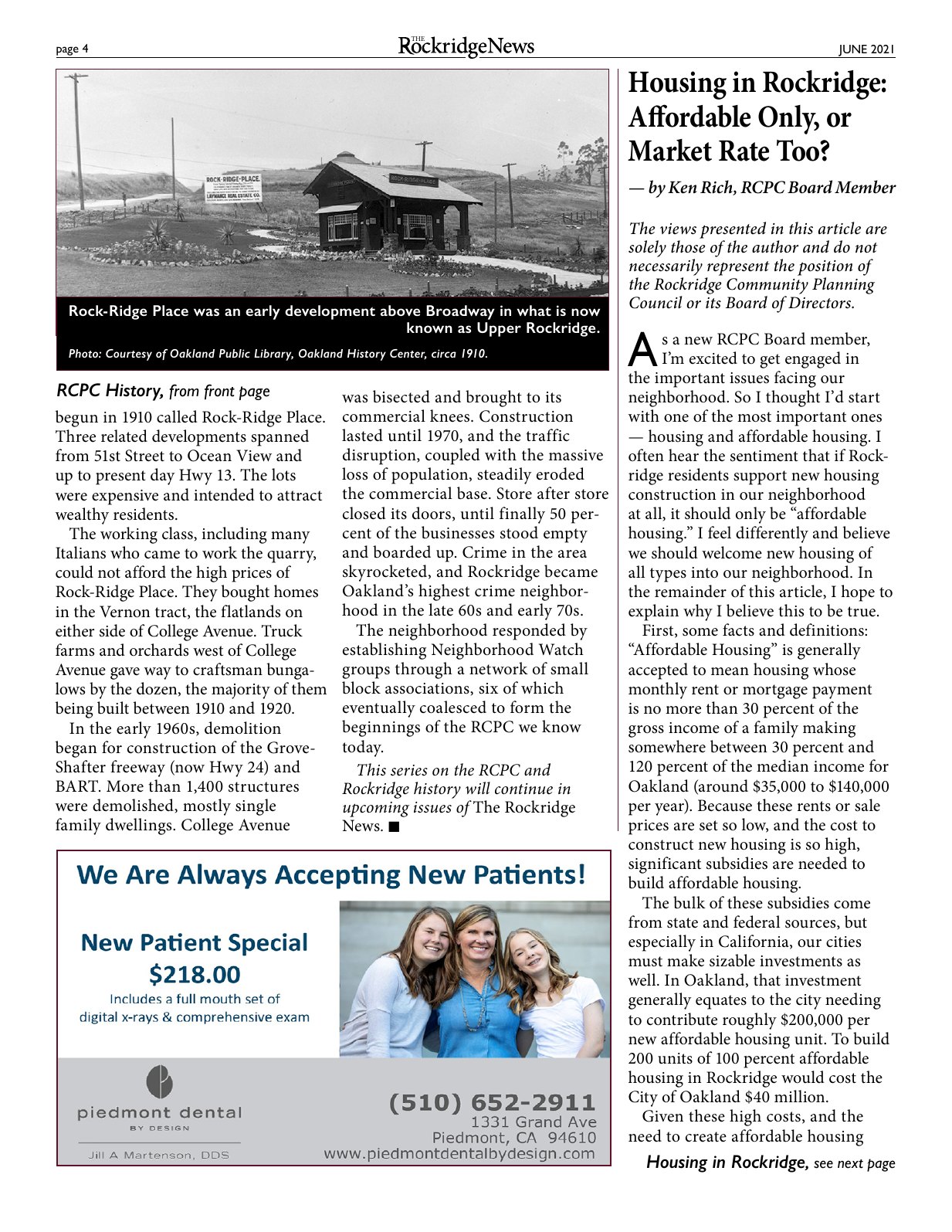 Click to zoom in The Rockridge News, June 2021, page 4