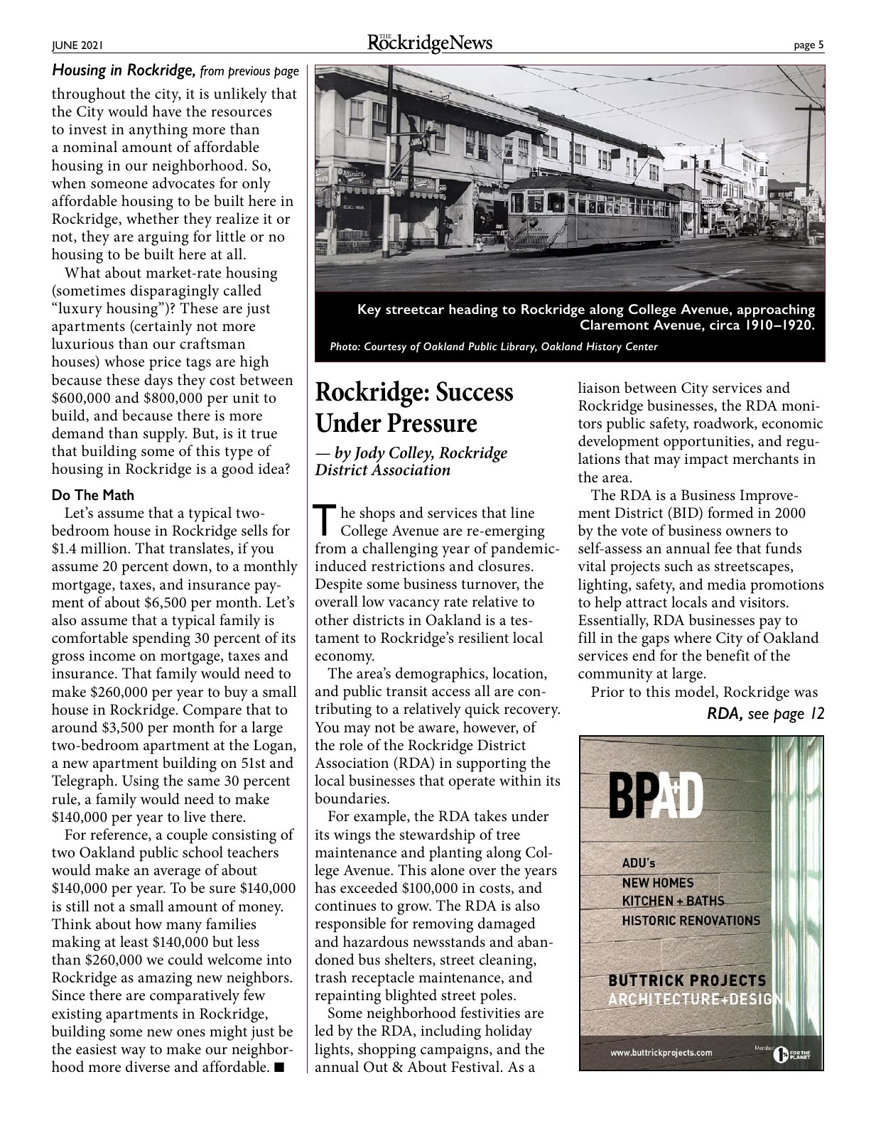 Click to zoom in The Rockridge News, June 2021, page 5