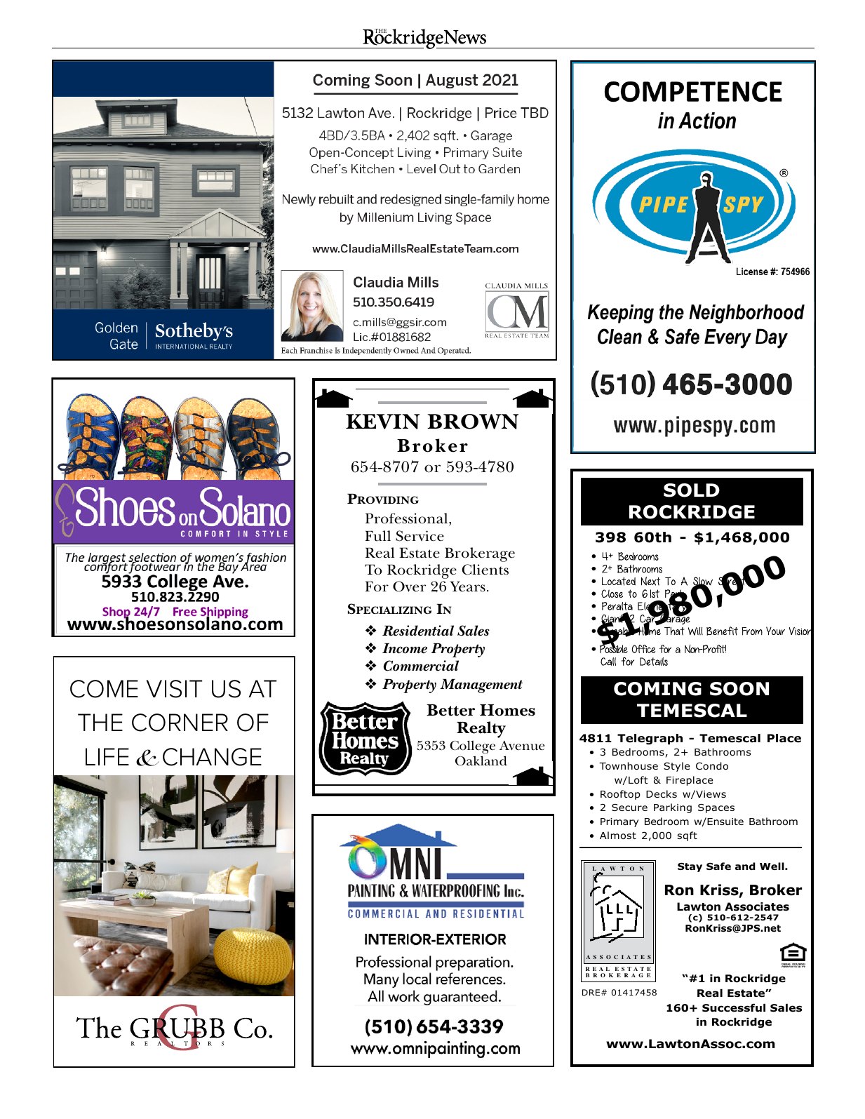 Click to zoom in The Rockridge News, July 2021, page 16