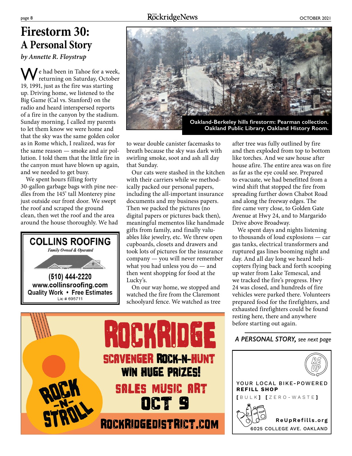 The Rockridge News, October 2021, page 8