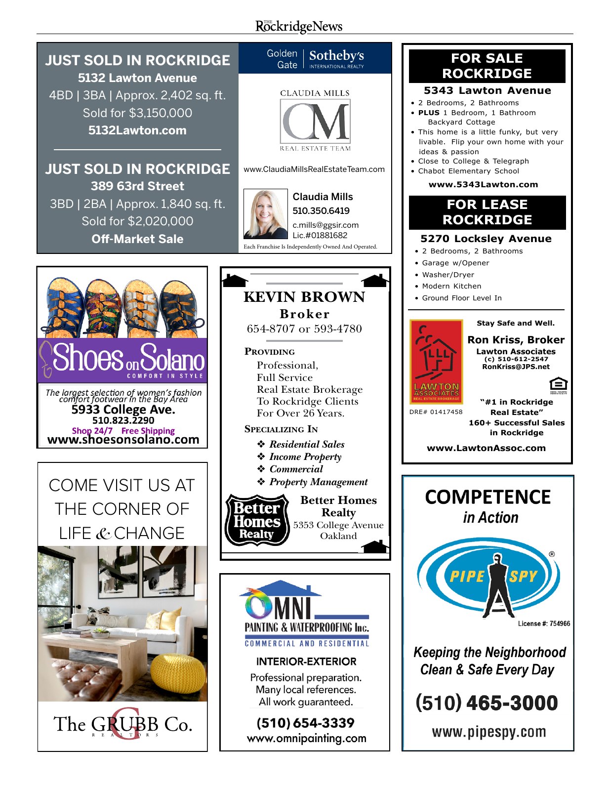 Click to zoom in The Rockridge News, October 2021, page 16