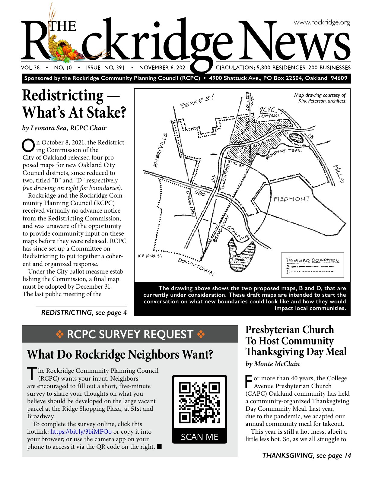 Click to zoom in The Rockridge News, November 2021, page 1