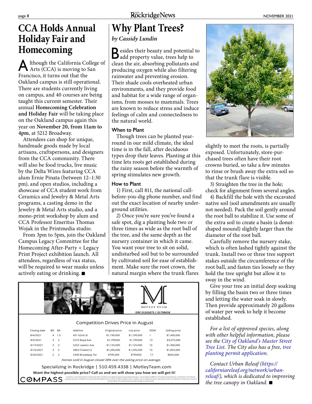 Click to zoom in The Rockridge News, November 2021, page 8