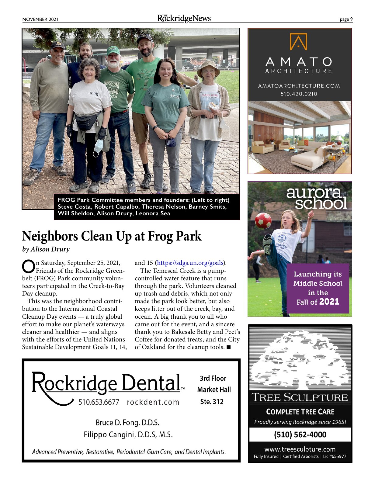 Click to zoom in The Rockridge News, November 2021, page 9