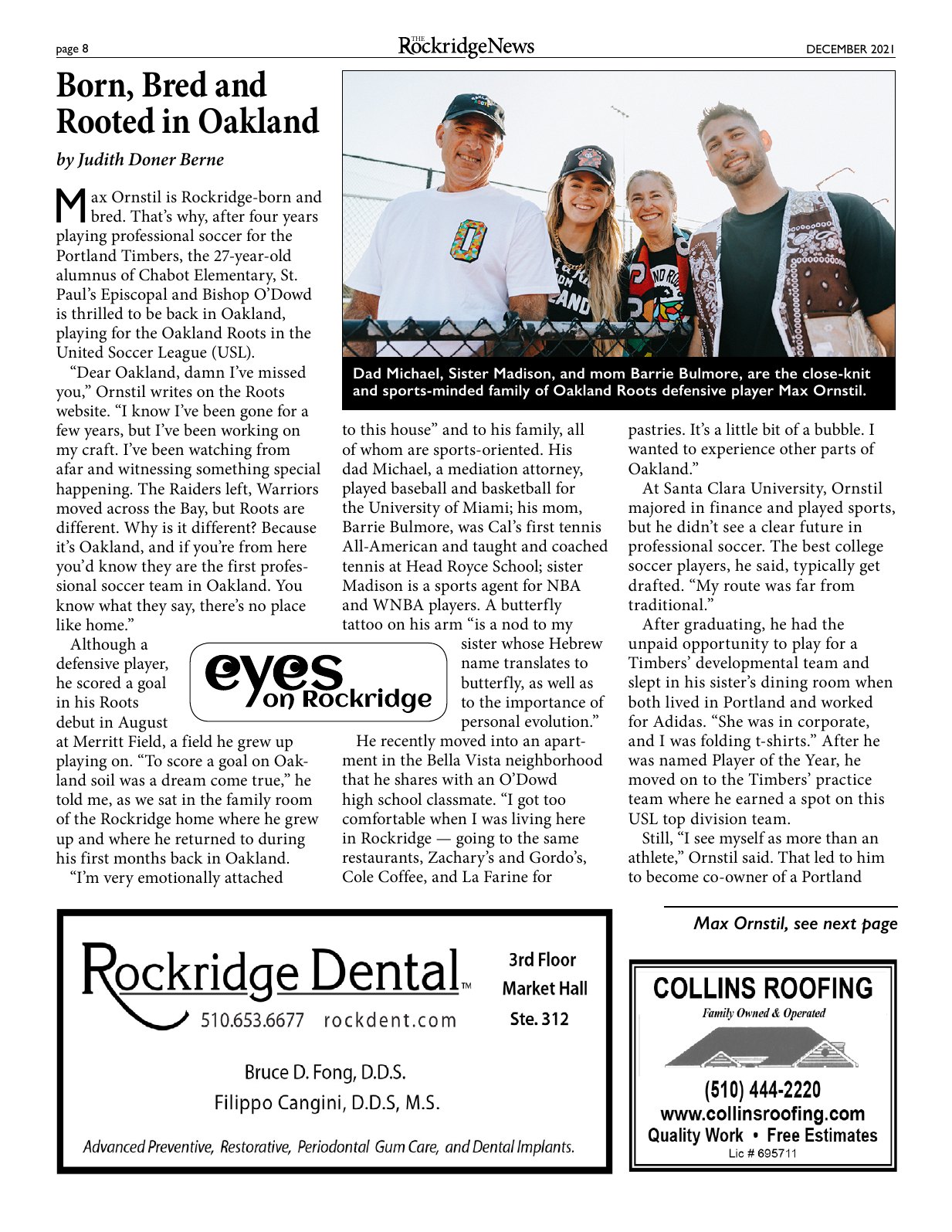 Click to zoom in The Rockridge News, December 2021, page 8