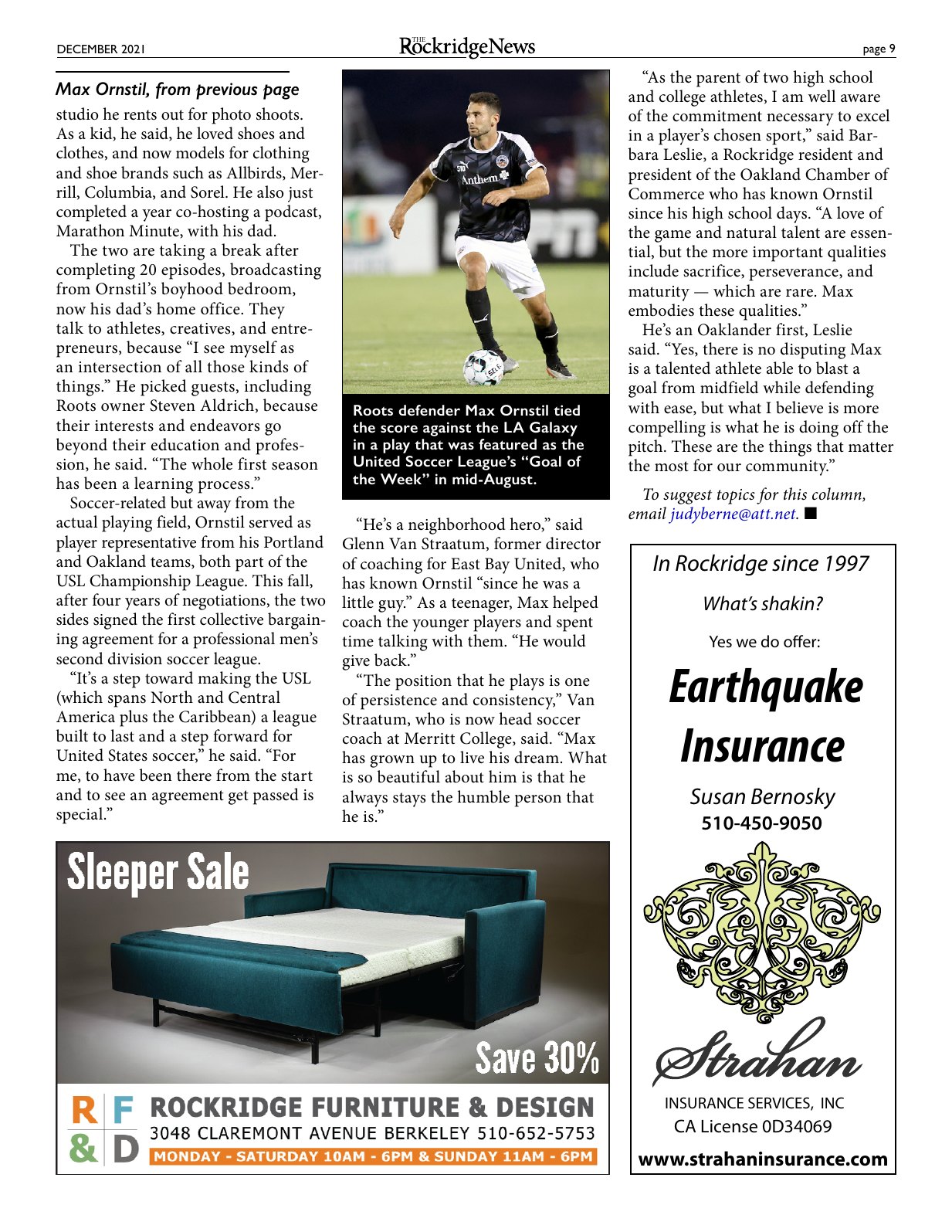 Click to zoom in The Rockridge News, December 2021, page 9