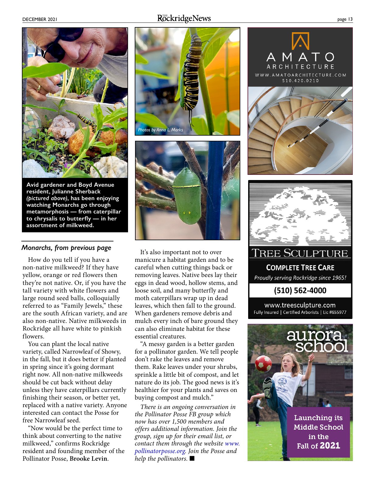 Click to zoom in The Rockridge News, December 2021, page 13