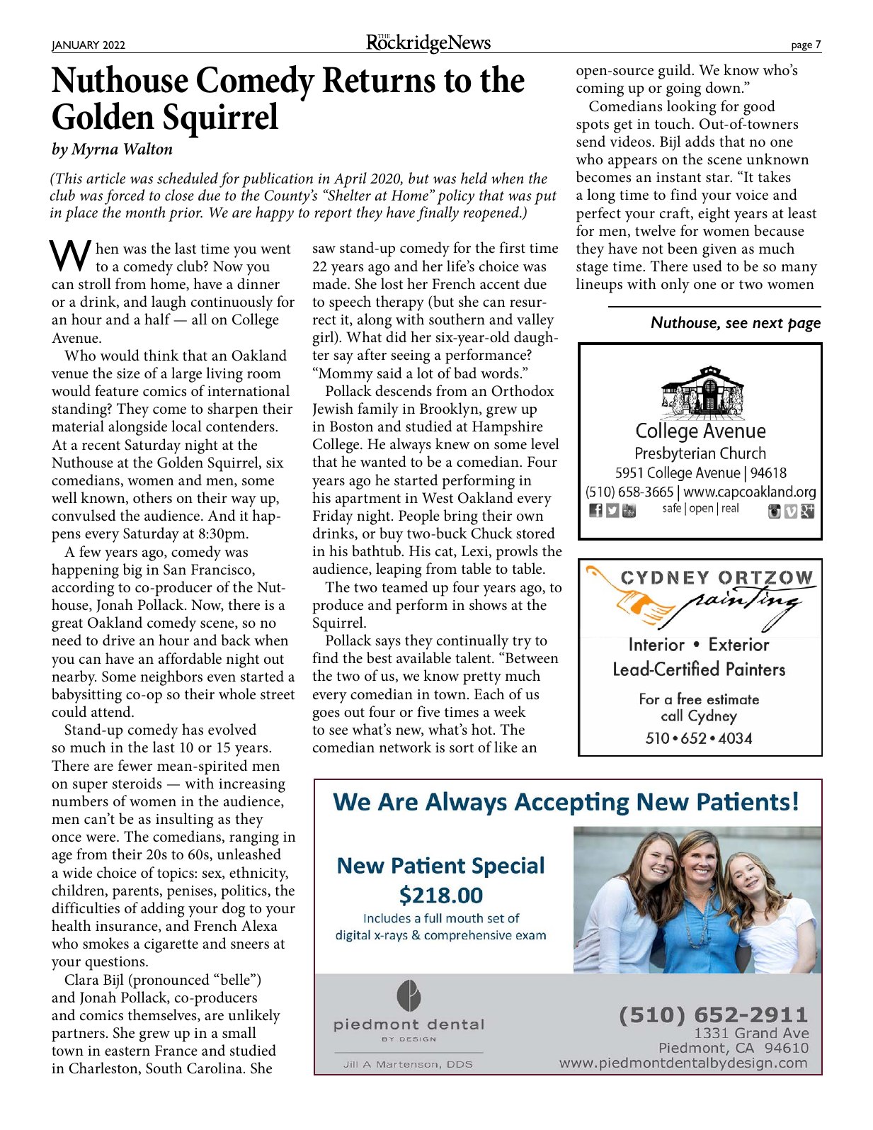 Click to zoom in The Rockridge News, January 2022, page 7
