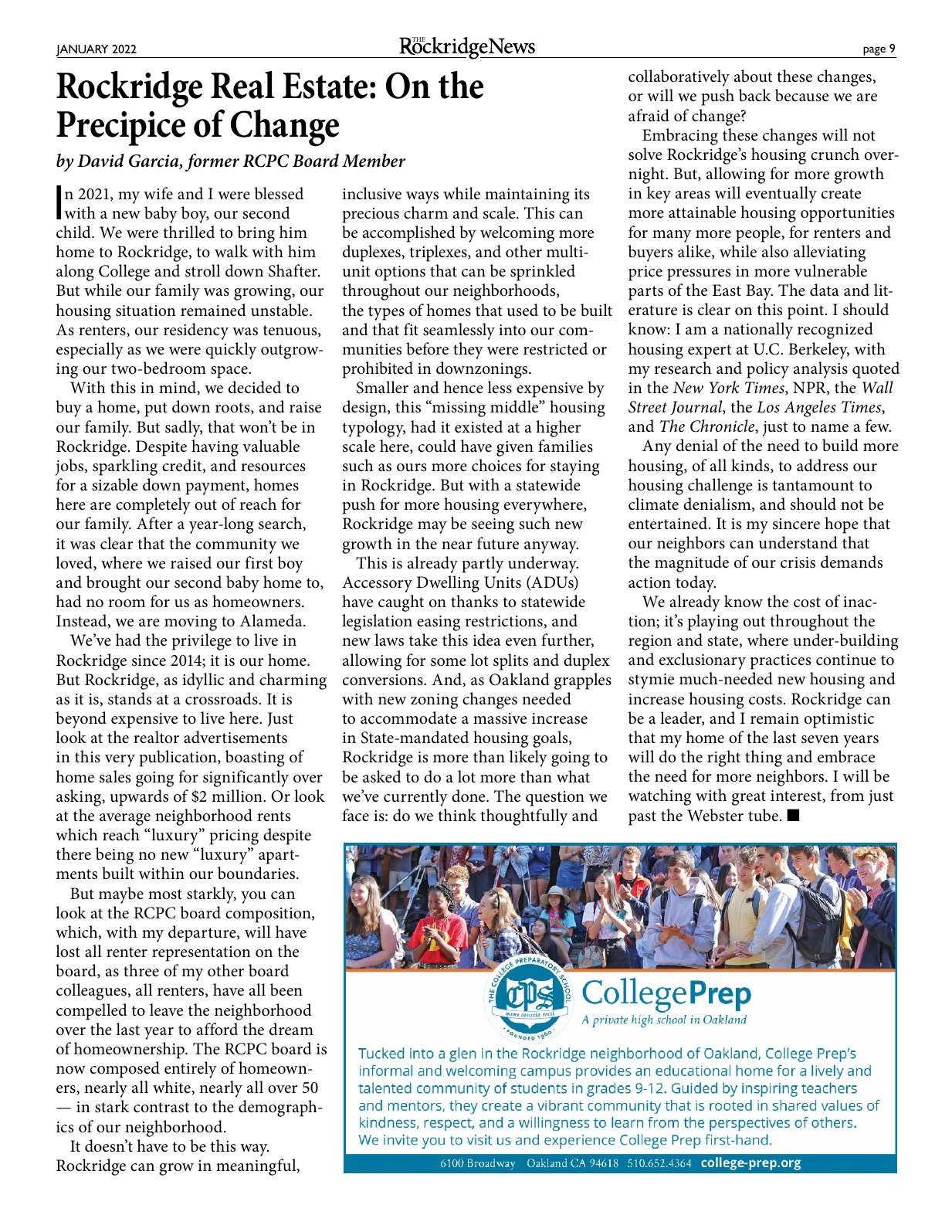 Click to zoom in The Rockridge News, January 2022, page 9