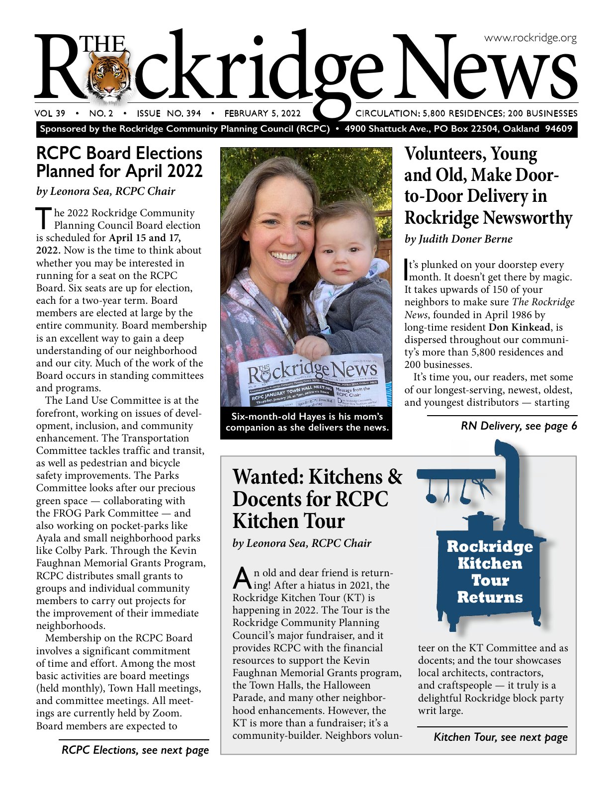 Click to zoom in The Rockridge News, February 2022, page 1