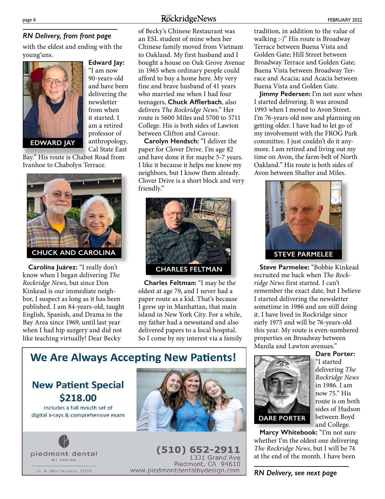 Click to zoom in The Rockridge News, February 2022, page 6