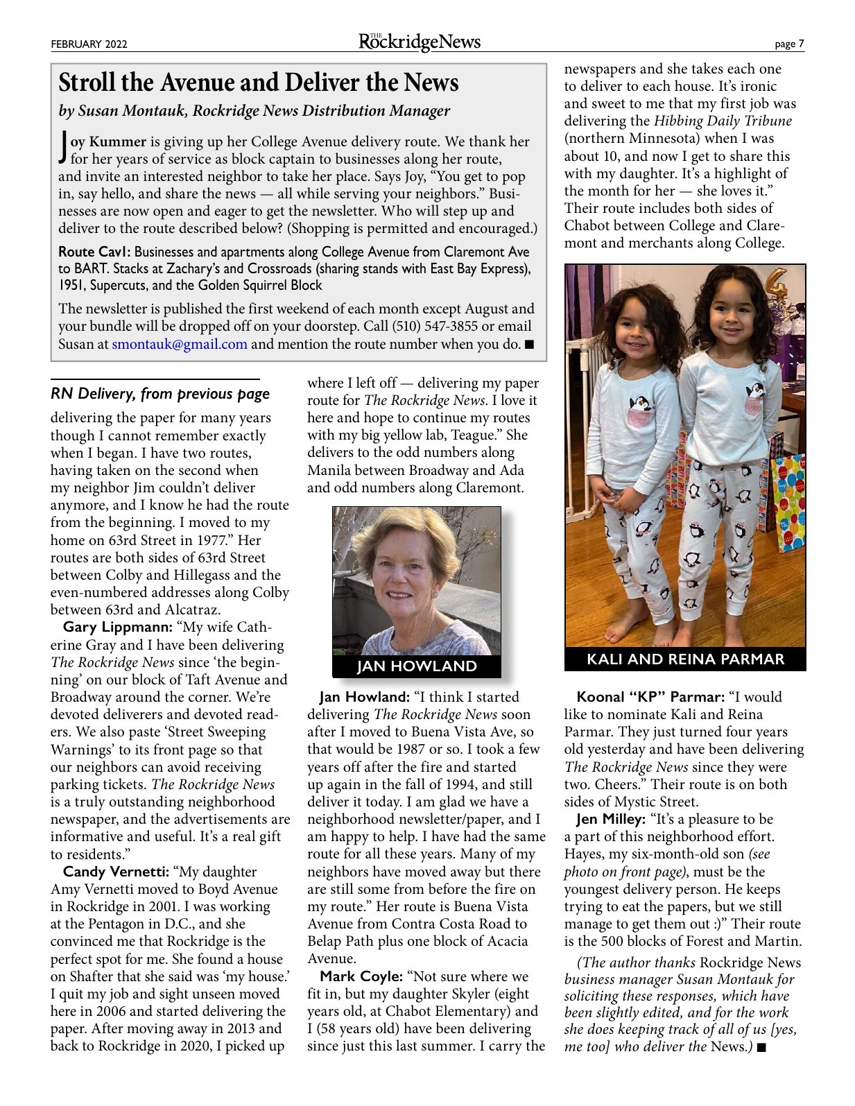 Click to zoom in The Rockridge News, February 2022, page 7