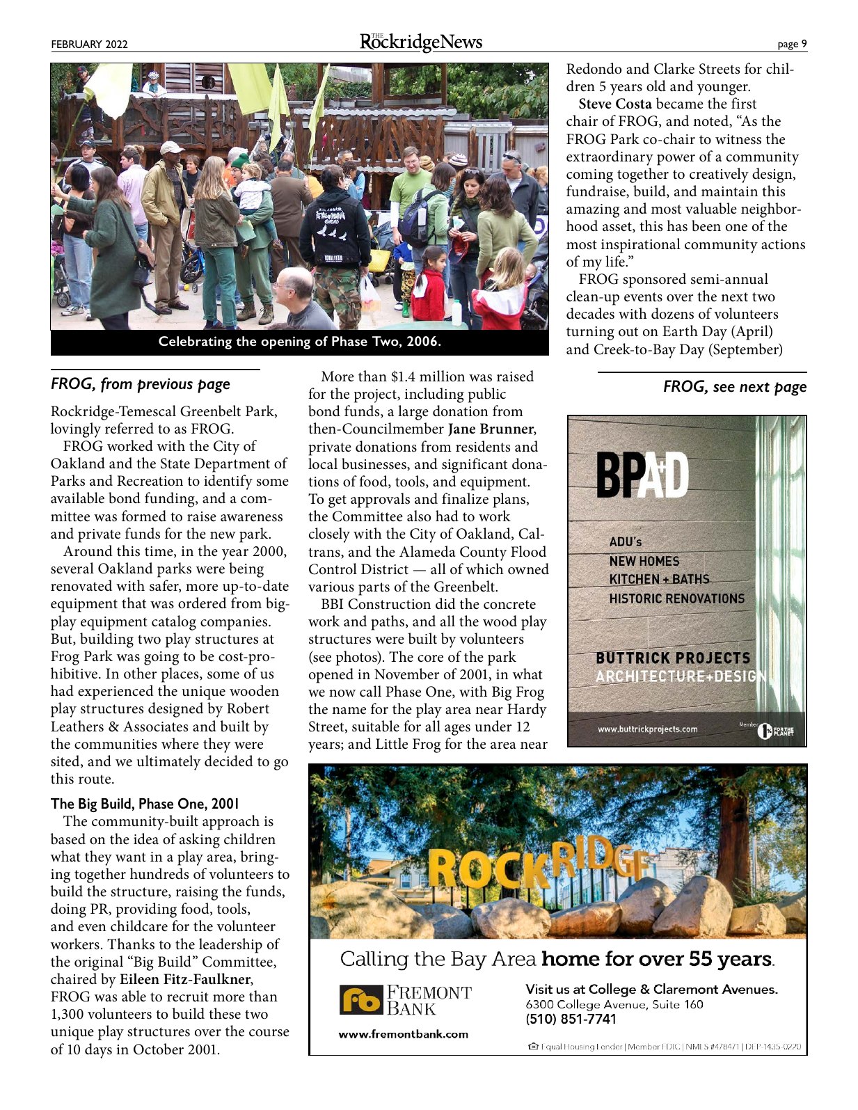 Click to zoom in The Rockridge News, February 2022, page 9