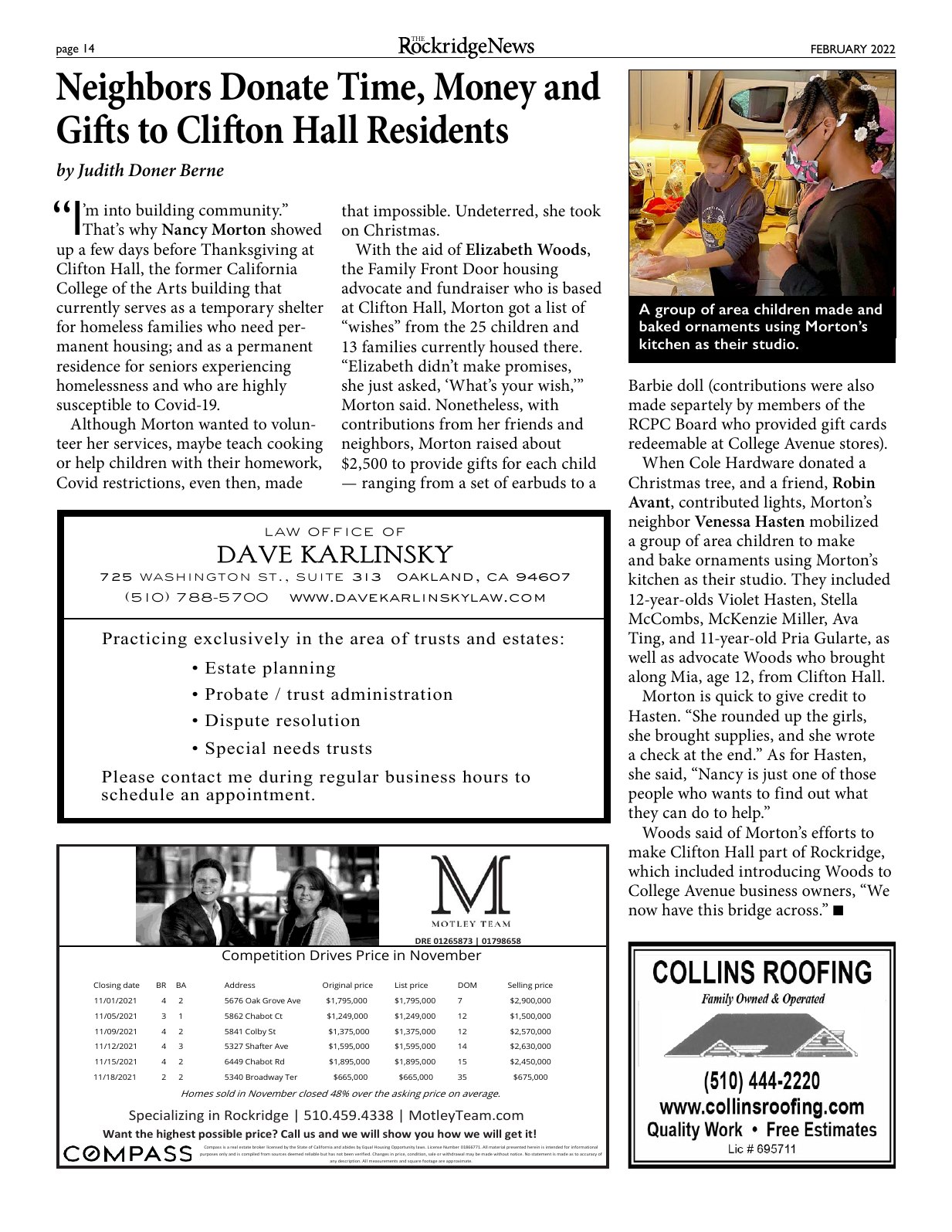 Click to zoom in The Rockridge News, February 2022, page 14