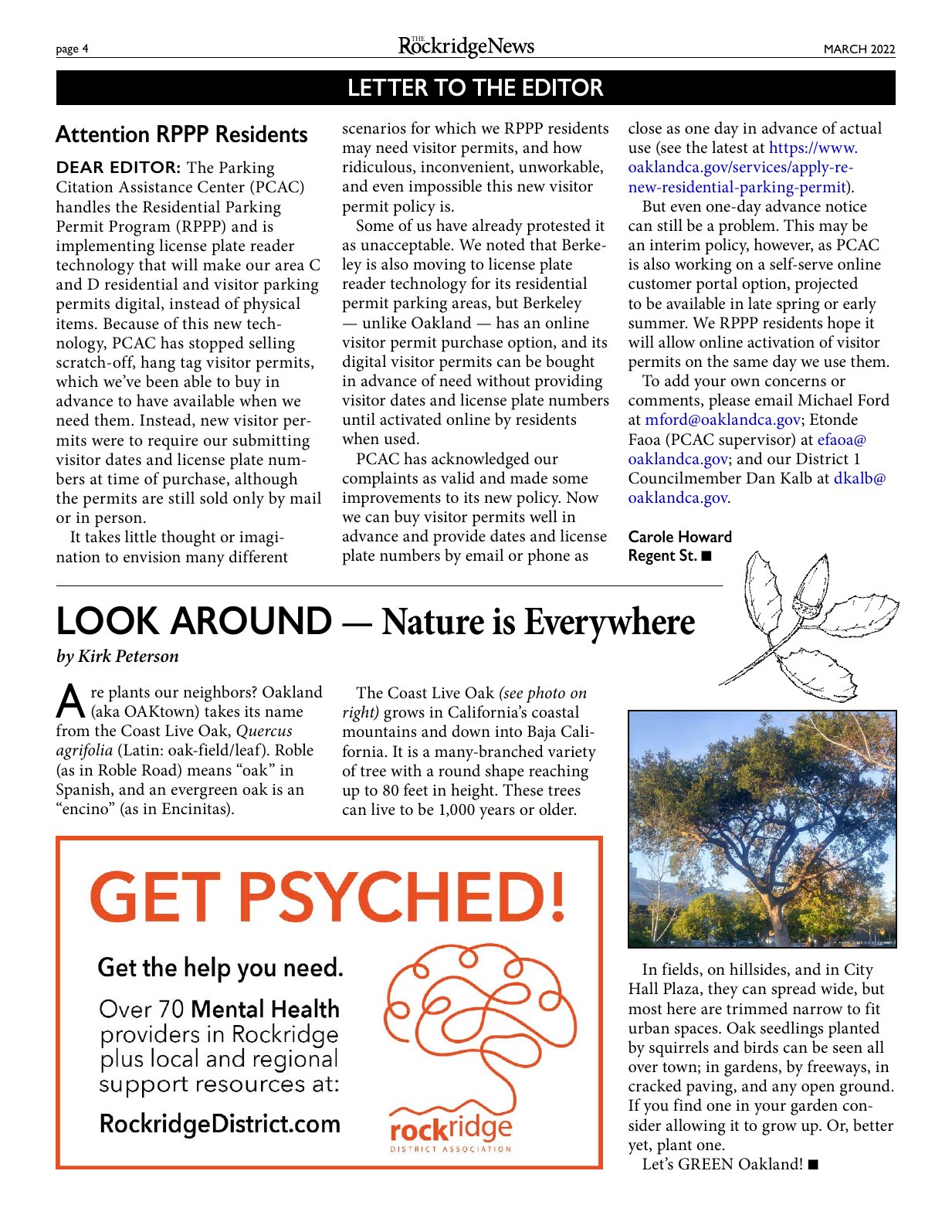 Click to zoom in The Rockridge News, March 2022, page 4