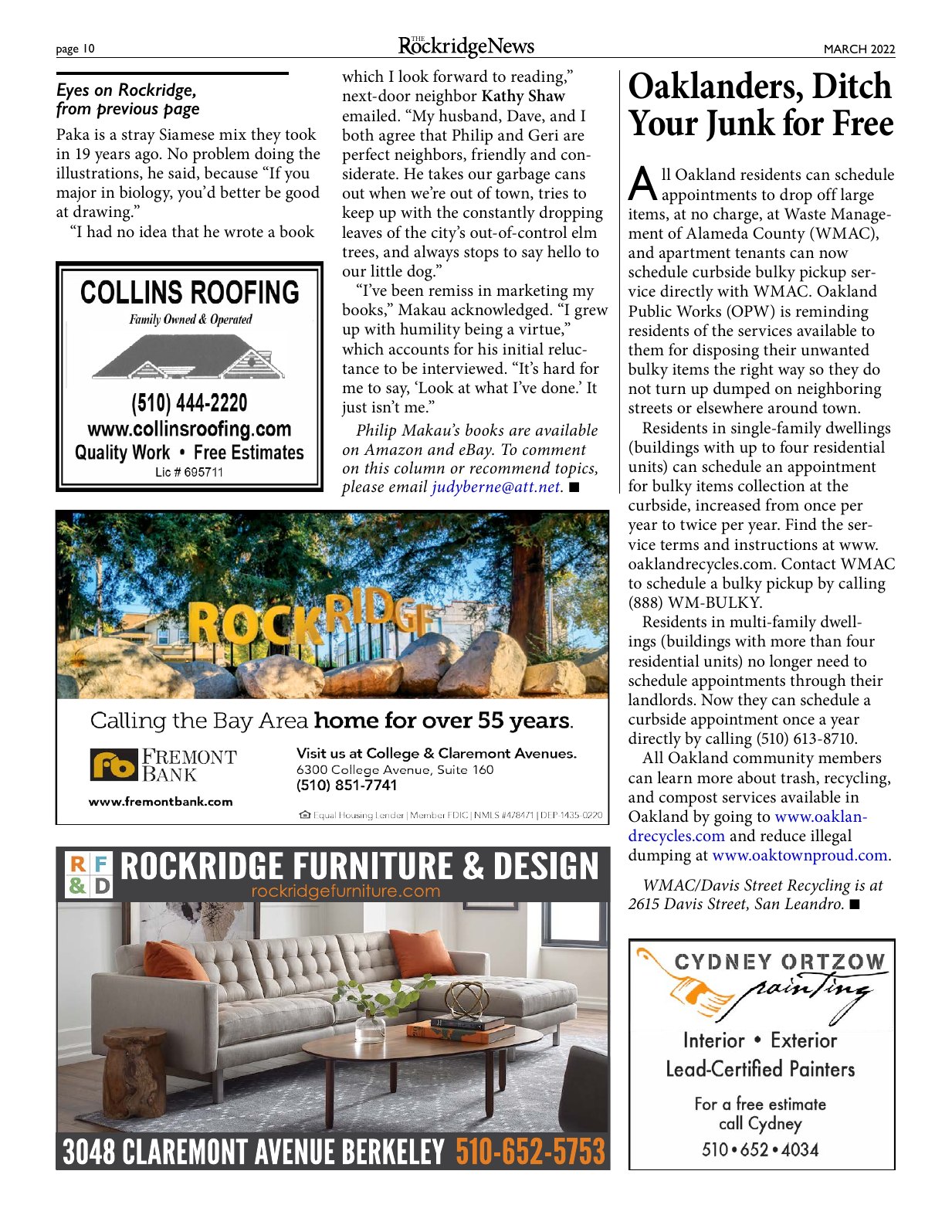 Click to zoom in The Rockridge News, March 2022, page 10