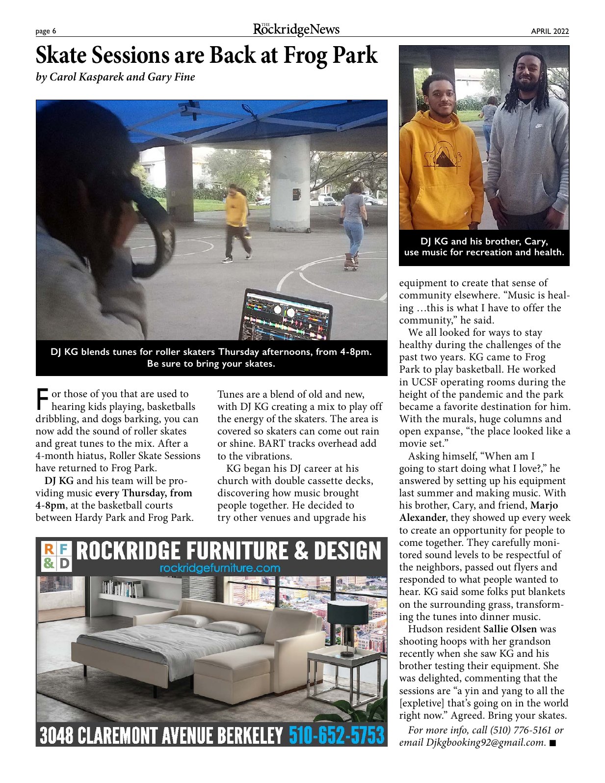 Click to zoom in The Rockridge News, April 2022, page 6