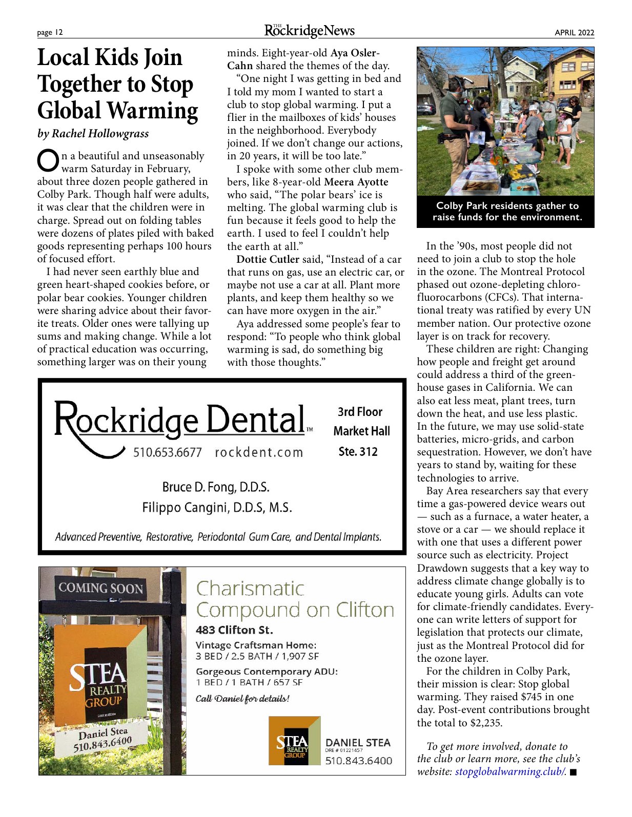 Click to zoom in The Rockridge News, April 2022, page 12