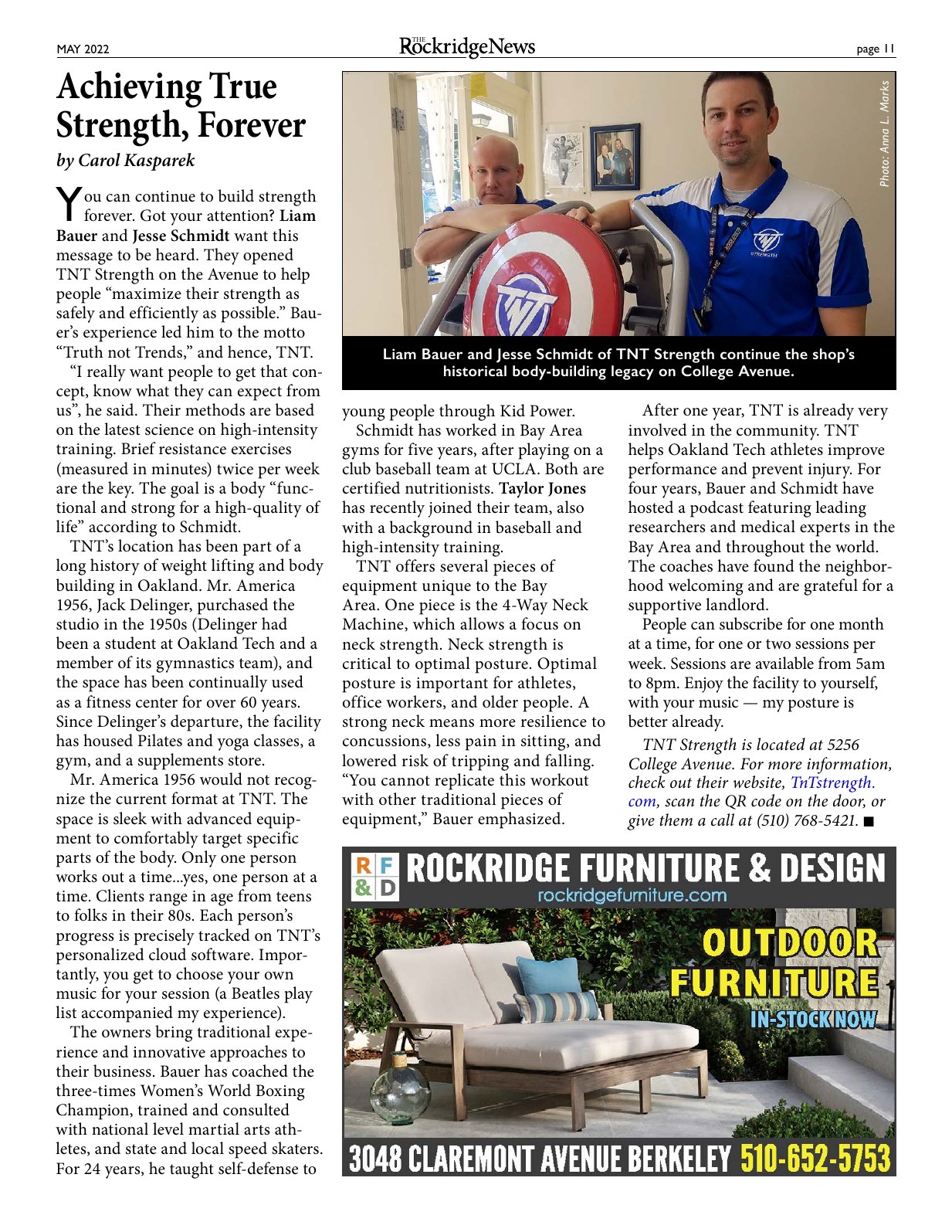 Click to zoom in The Rockridge News, May 2022, page 11