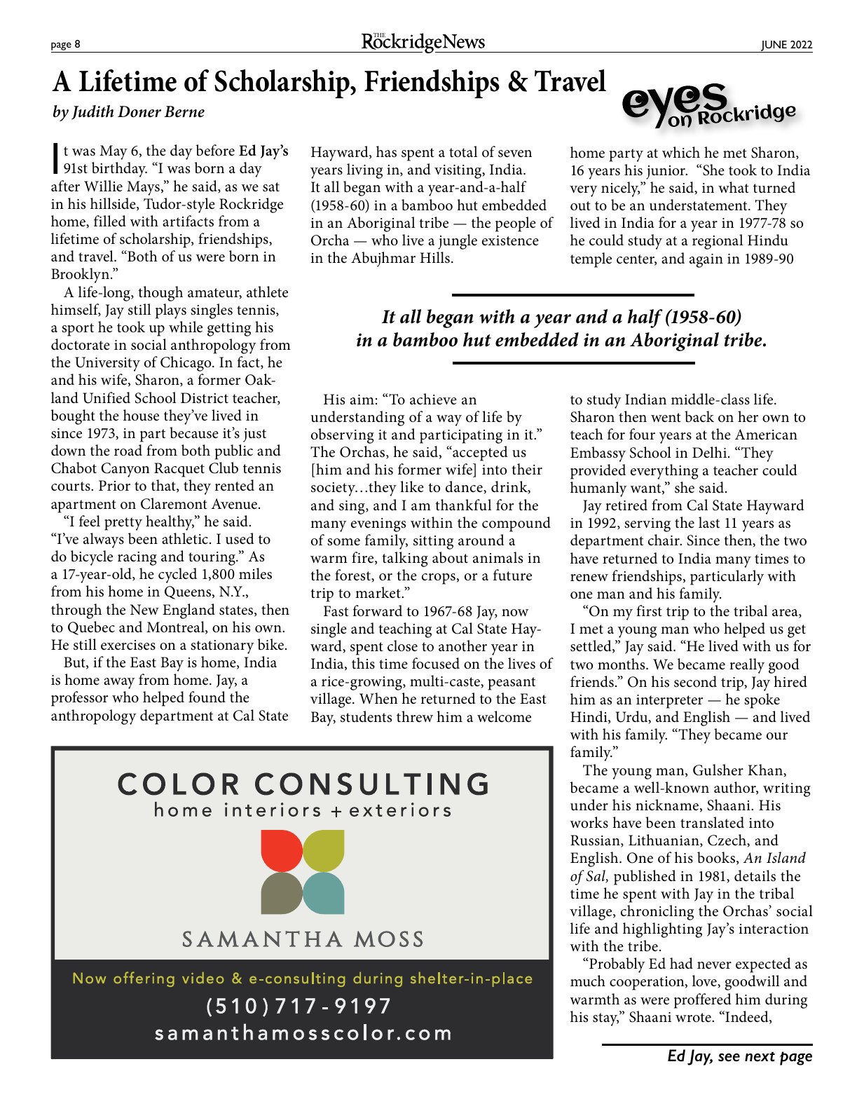 Click to zoom in The Rockridge News, June 2022, page 8