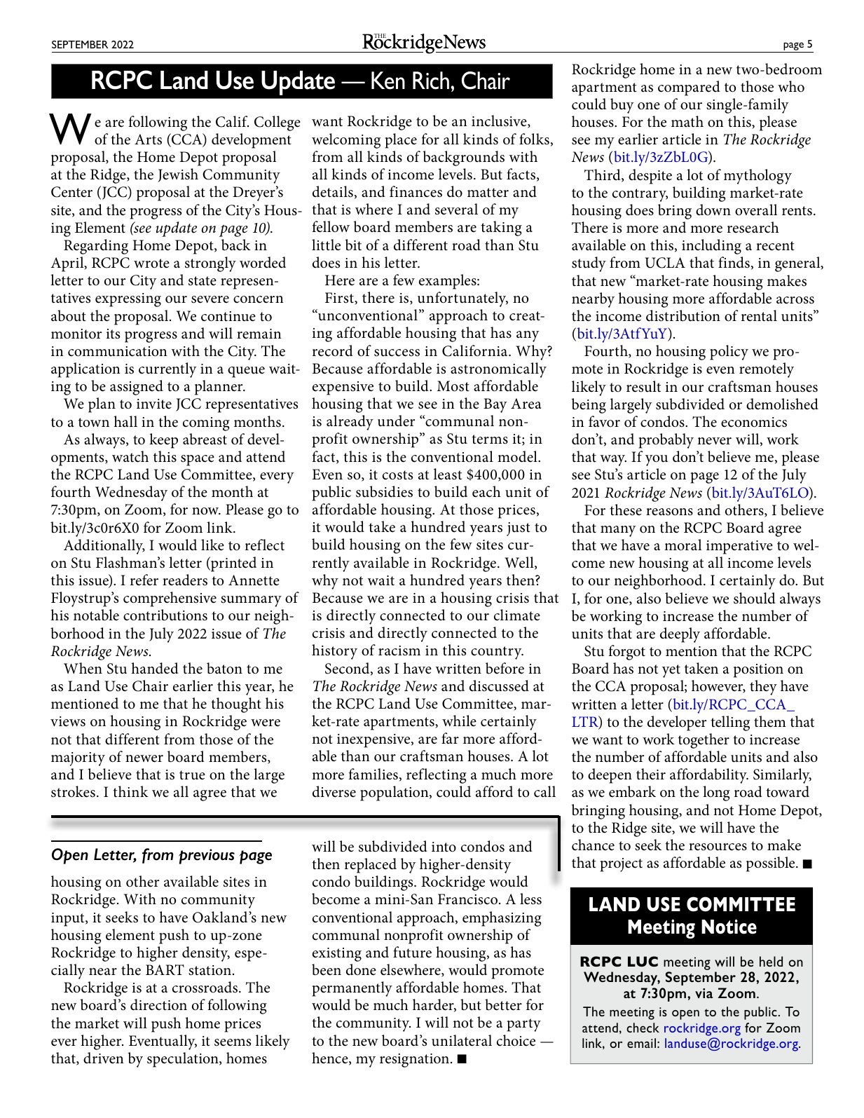 Click to zoom in The Rockridge News, September 2022, page 5