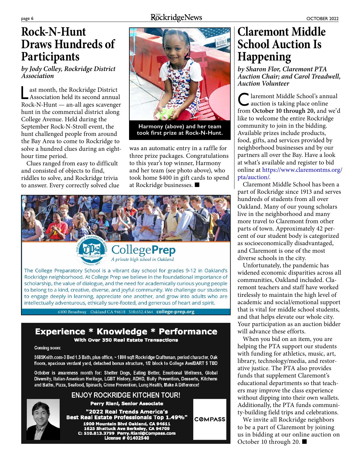 Click to zoom in The Rockridge News, October 2022, page 6
