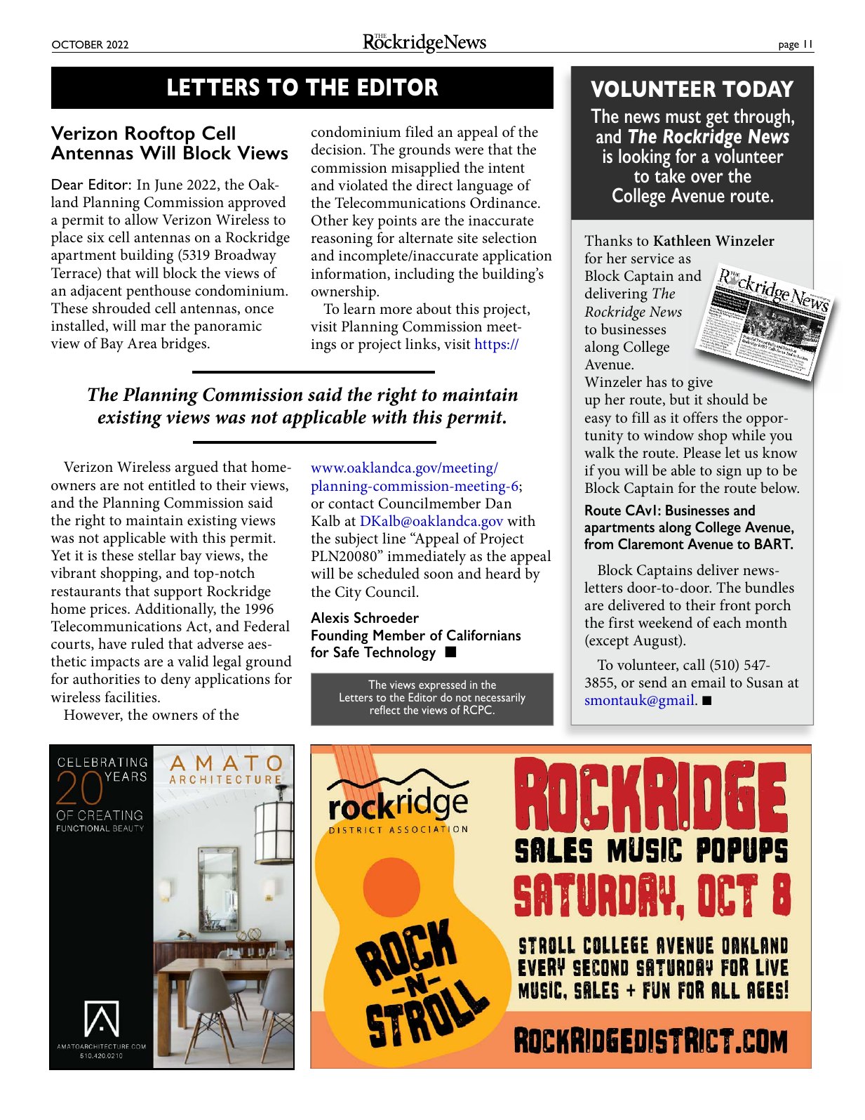 Click to zoom in The Rockridge News, October 2022, page 11