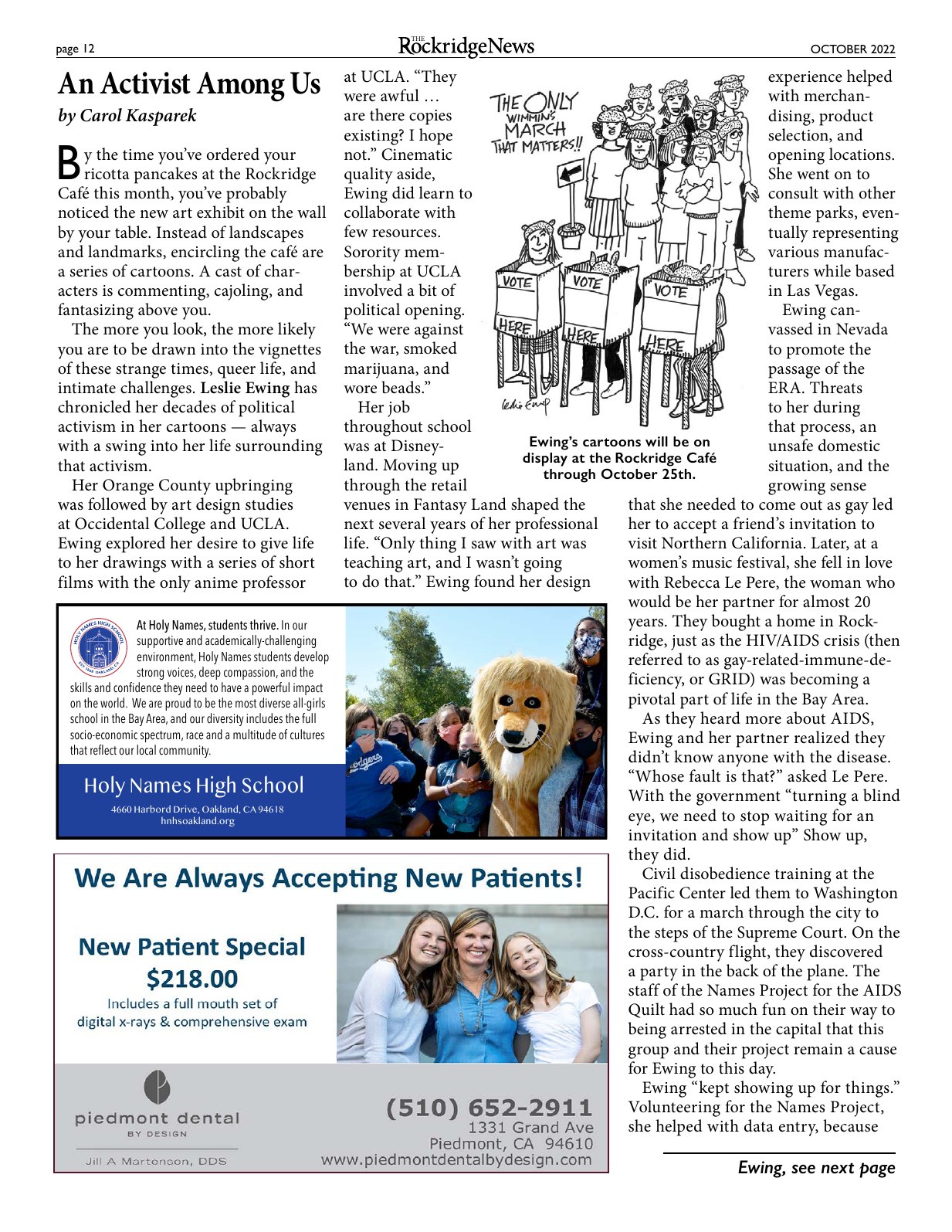 Click to zoom in The Rockridge News, October 2022, page 12