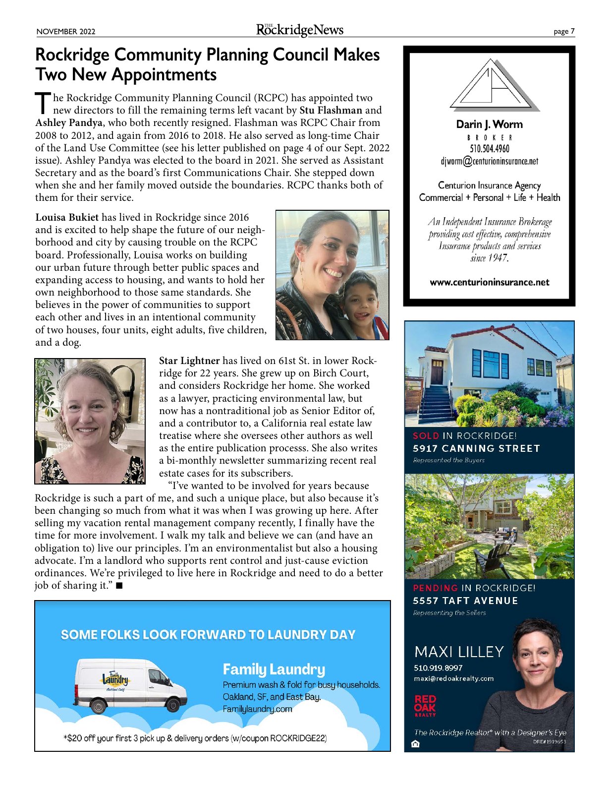 Click to zoom in The Rockridge News, November 2022, page 7