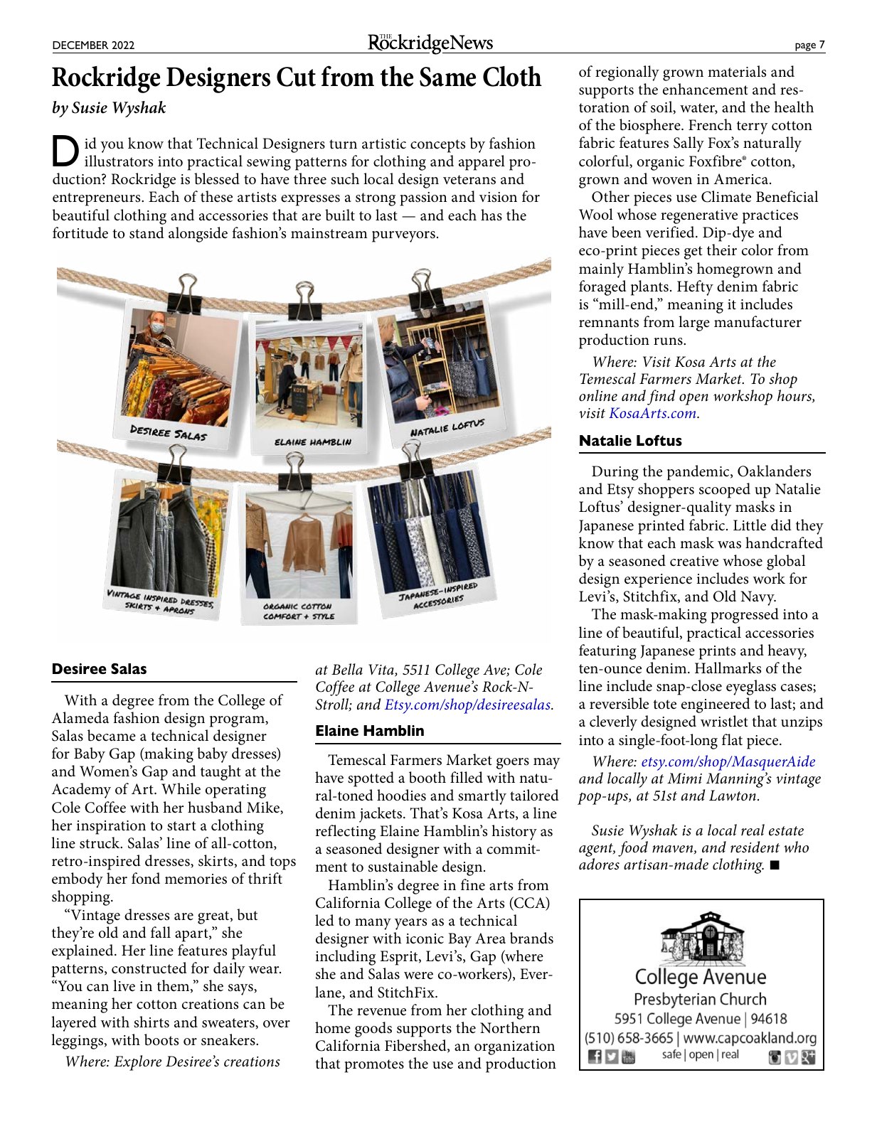 Click to zoom in The Rockridge News, December 2022, page 7